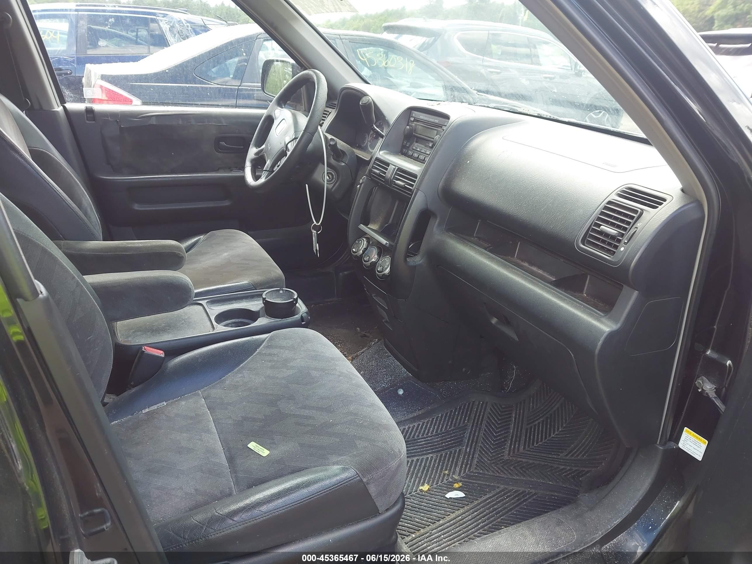 2002 Honda Cr-v Ex Black vin: SHSRD78852U012866