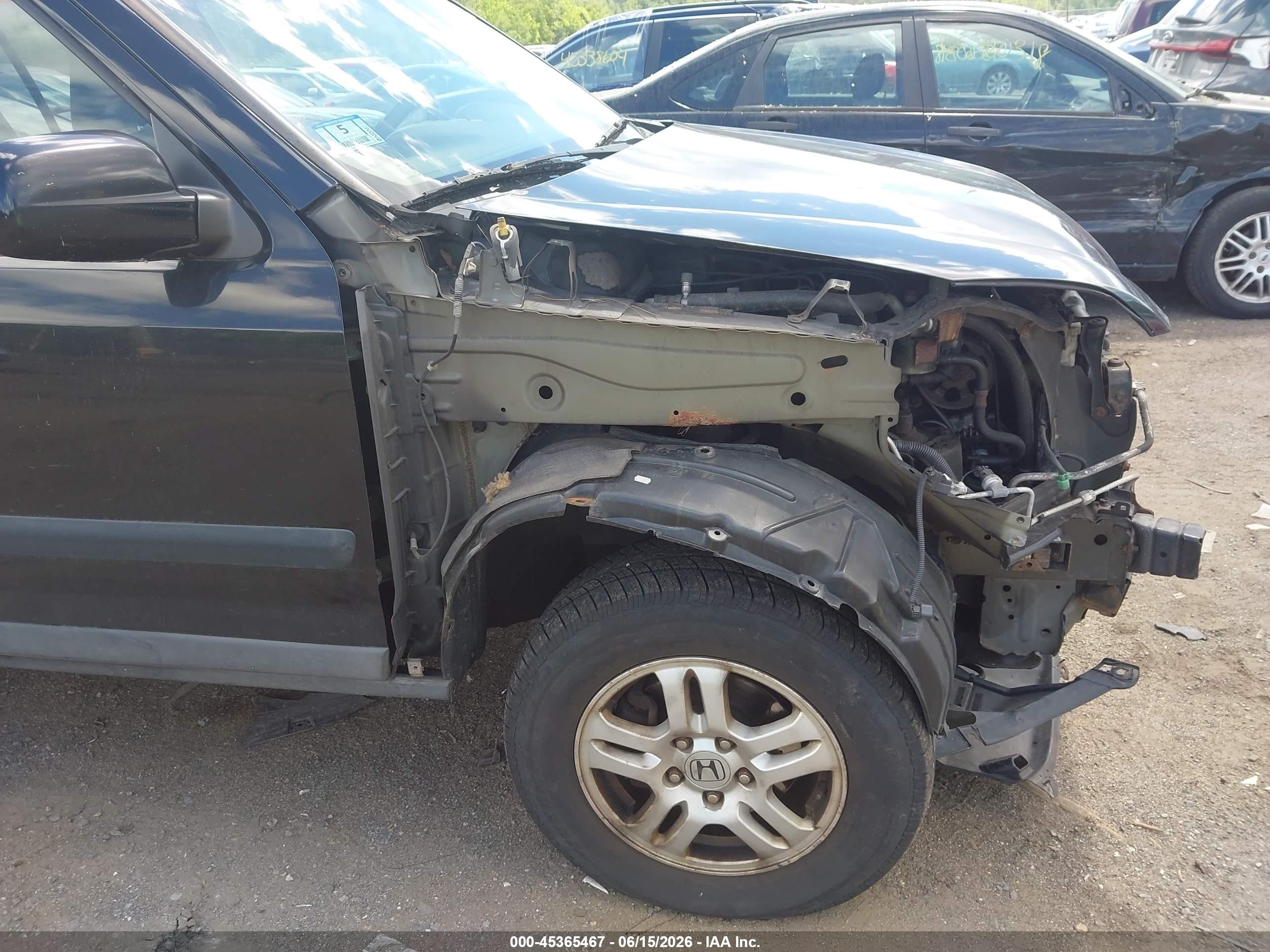 2002 Honda Cr-v Ex Black vin: SHSRD78852U012866