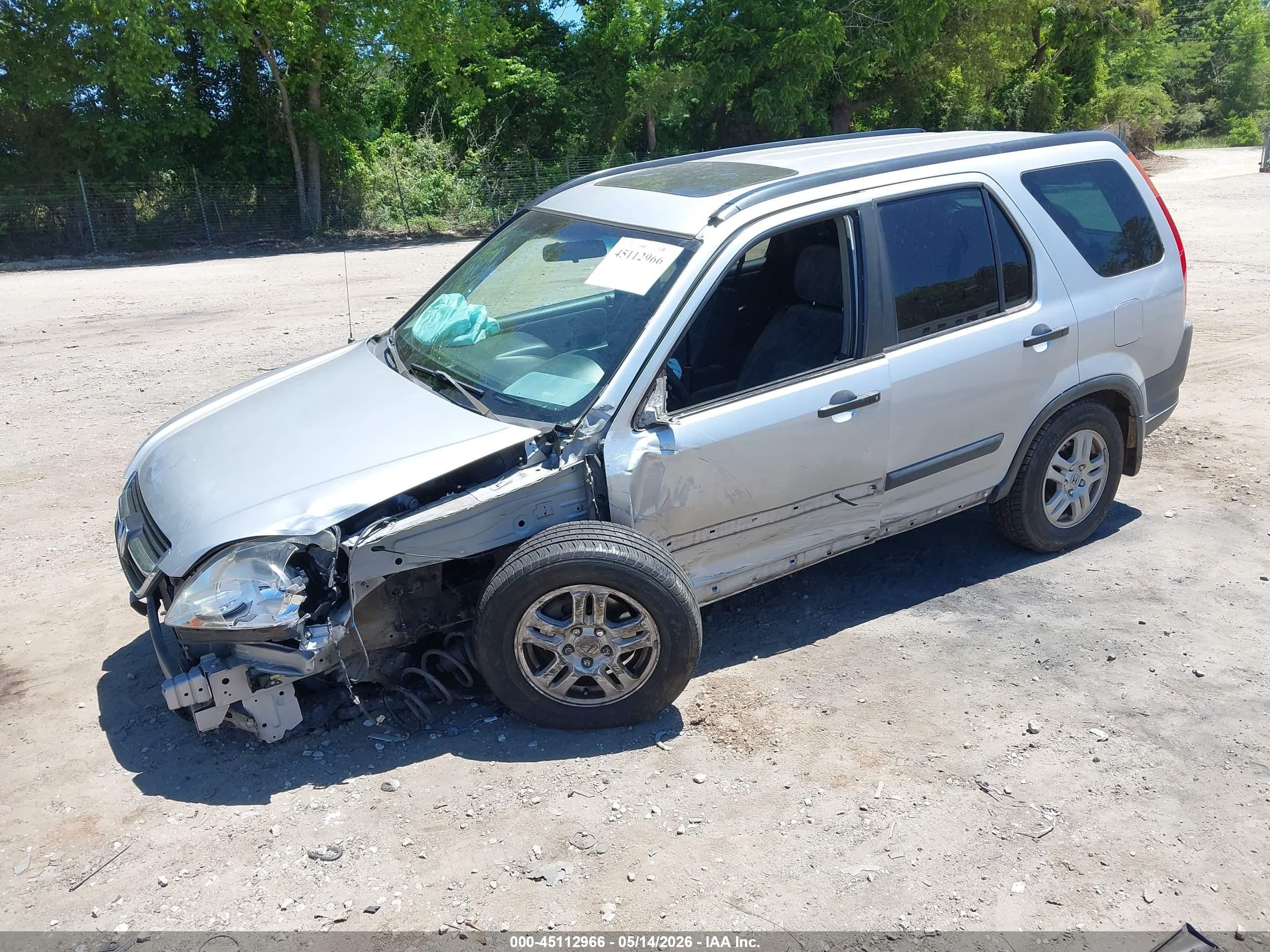 2003 Honda Cr-v Ex Silver vin: SHSRD78853U140283