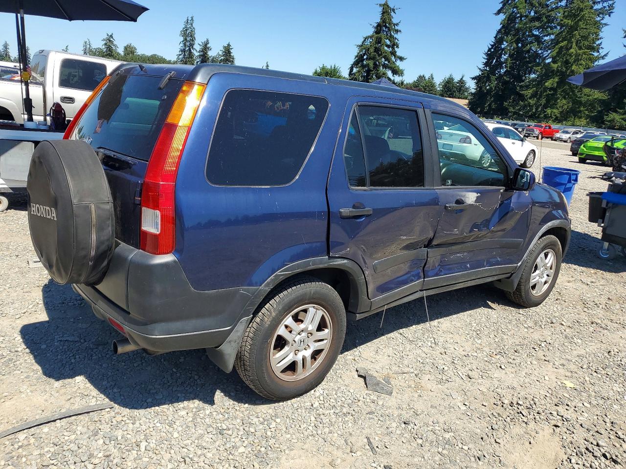 2004 Honda Cr-v Ex Blue vin: SHSRD78854U213525