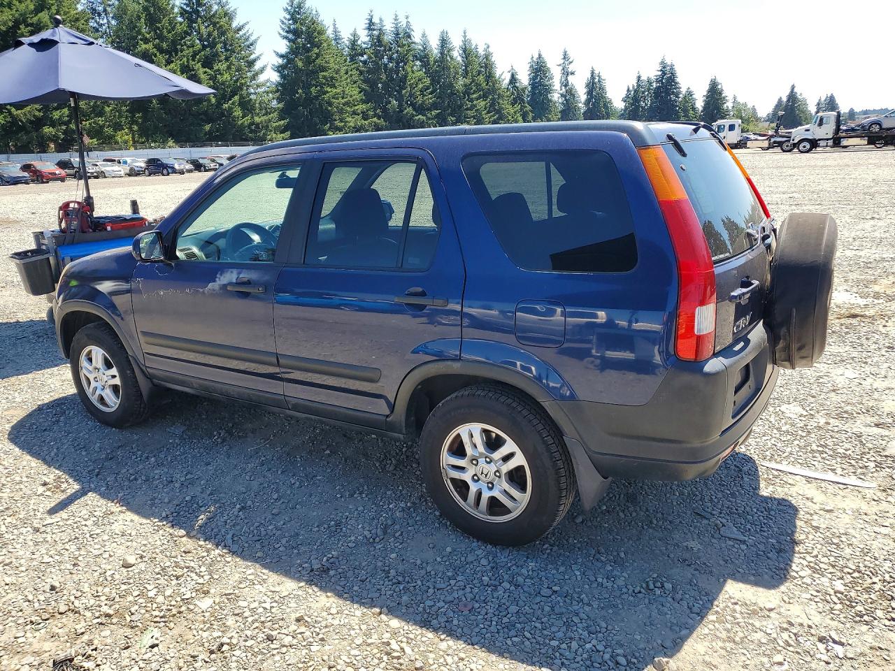 2004 Honda Cr-v Ex Blue vin: SHSRD78854U213525