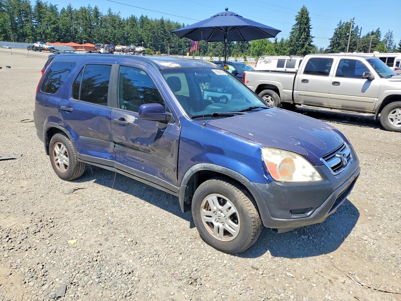 2004 Honda Cr-v Ex Blue vin: SHSRD78854U213525