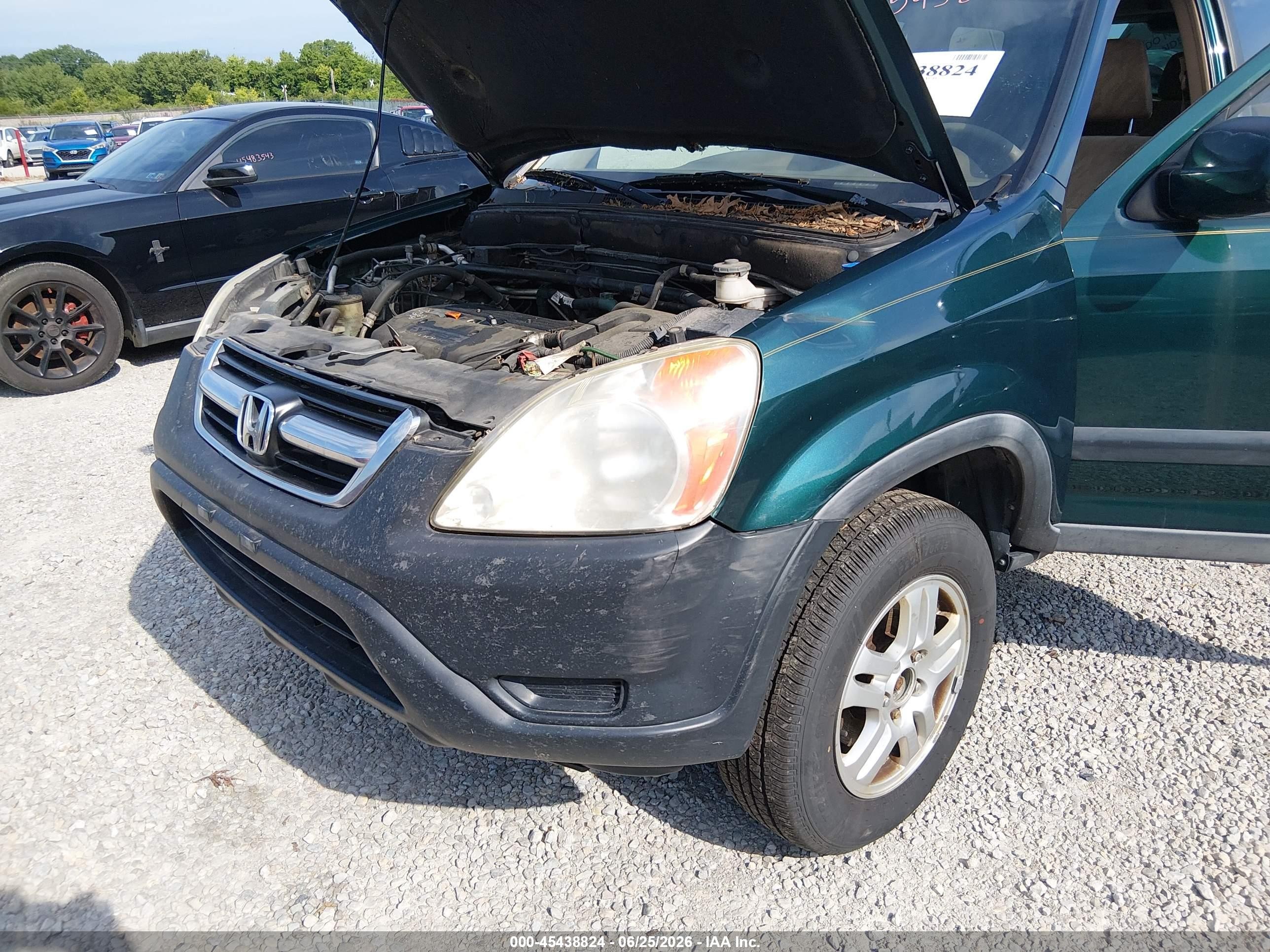 2004 Honda Cr-v Ex Green vin: SHSRD78854U214853