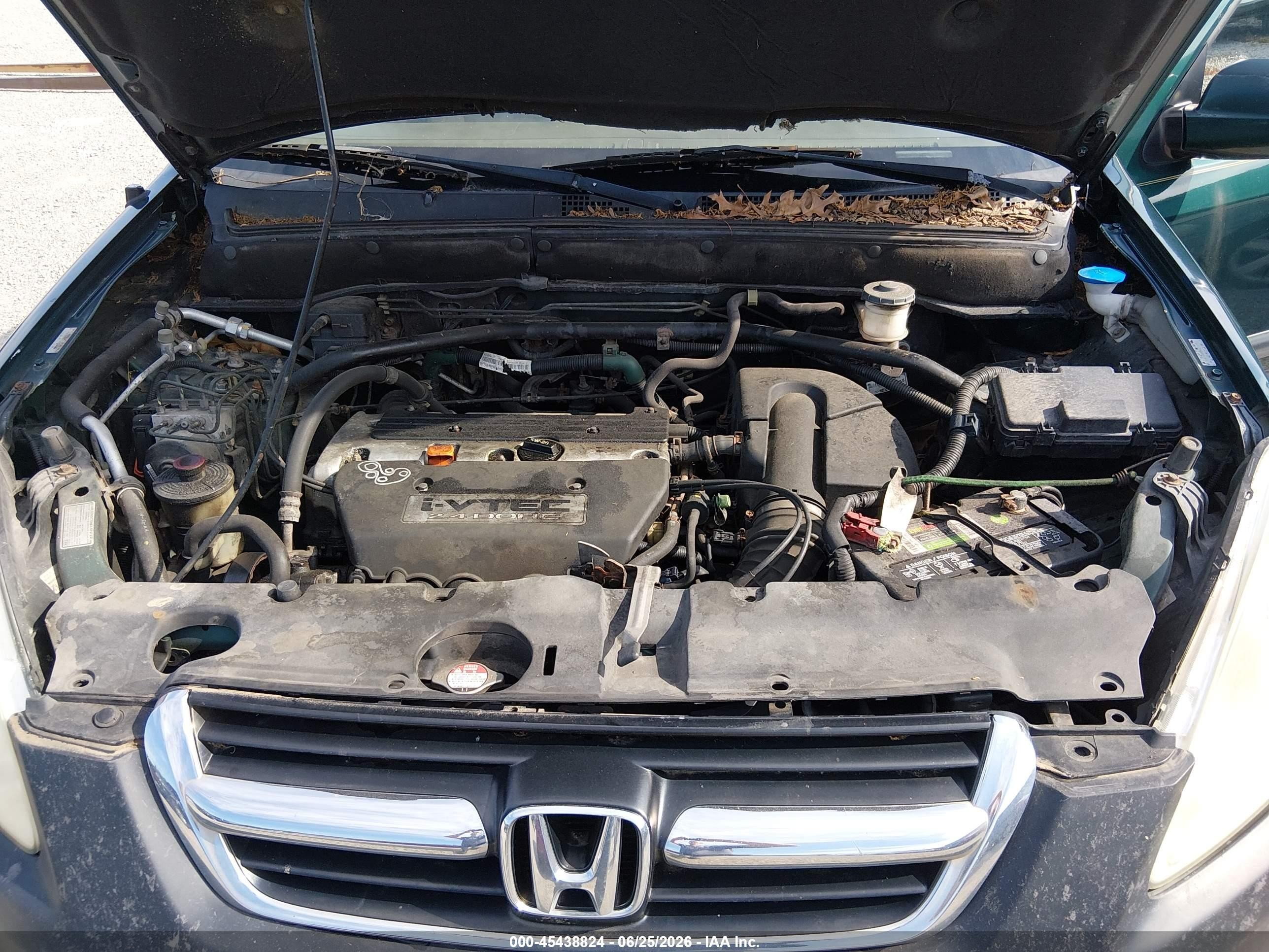 2004 Honda Cr-v Ex Green vin: SHSRD78854U214853