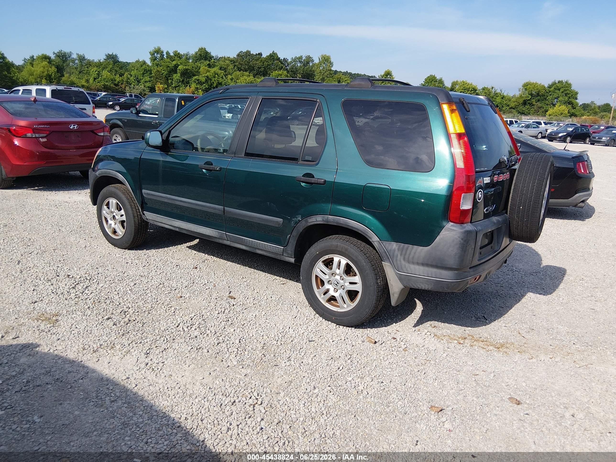 2004 Honda Cr-v Ex Green vin: SHSRD78854U214853