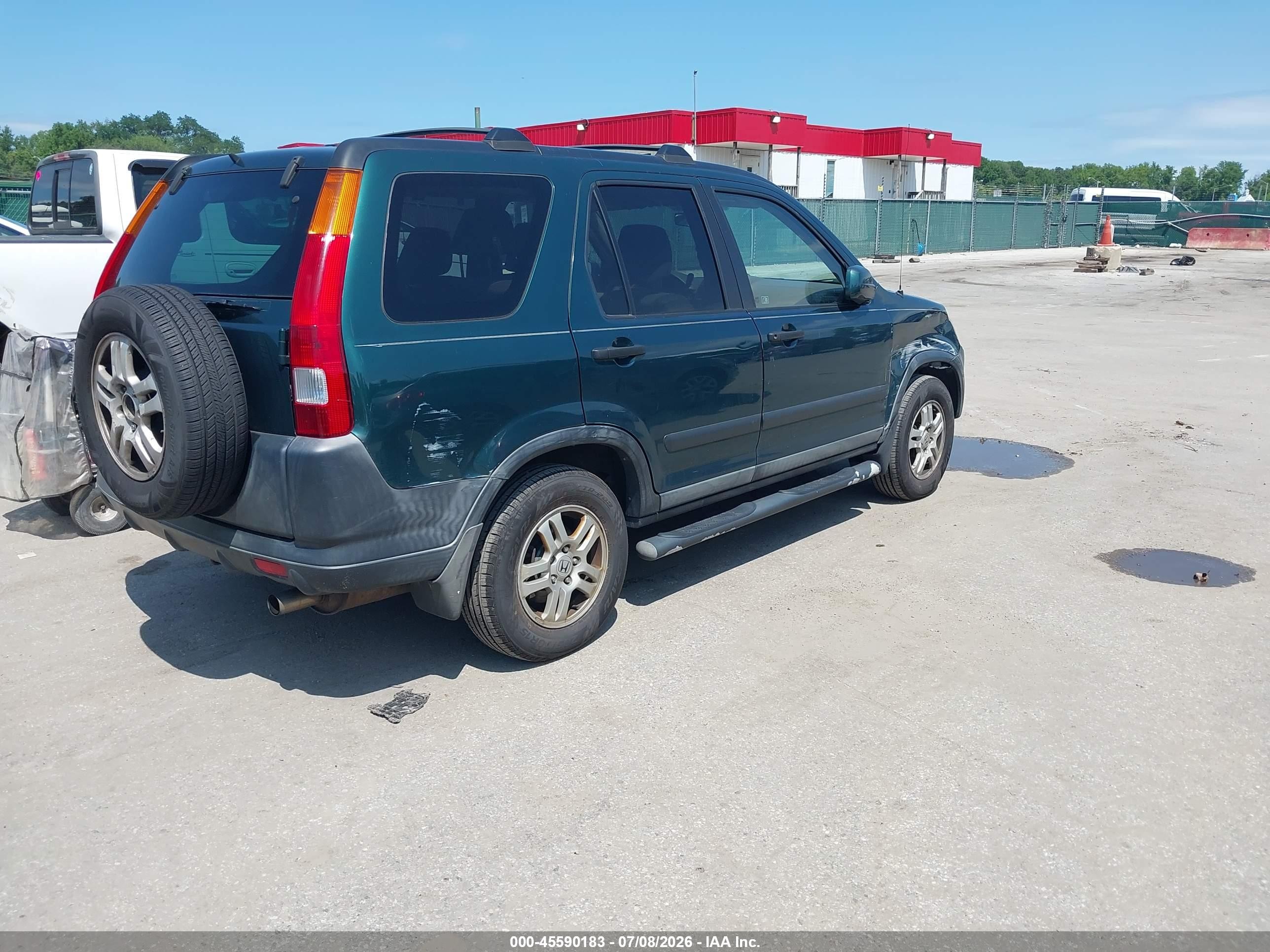 2004 Honda Cr-v Ex Green vin: SHSRD78854U219499