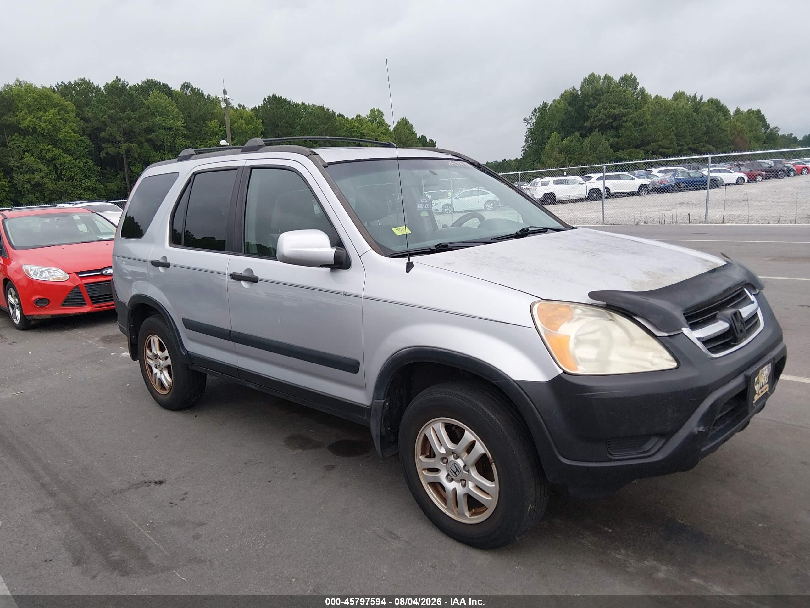 2004 Honda Cr-v Ex Silver vin: SHSRD78854U257511