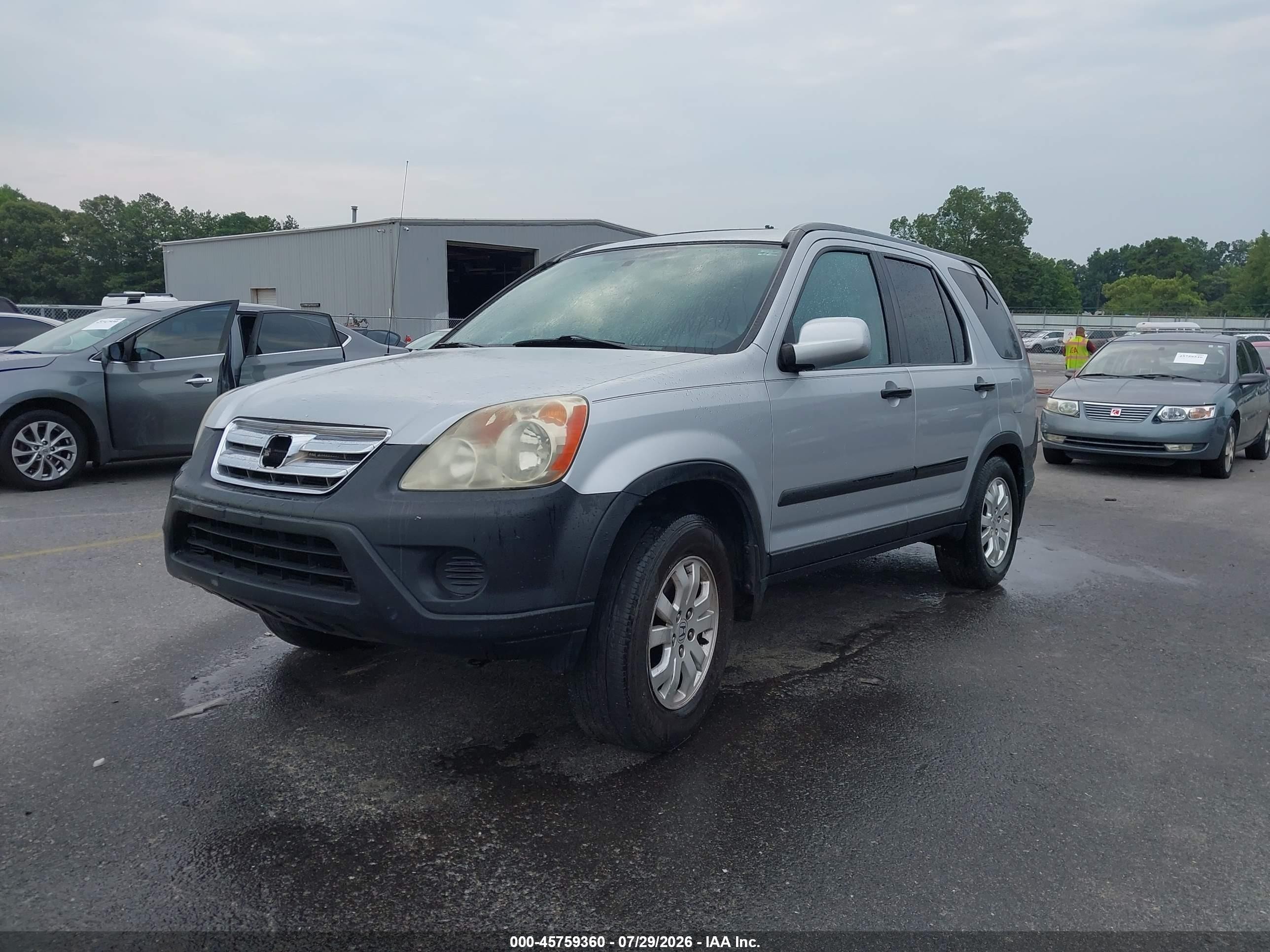 2005 Honda Cr-v Ex Silver vin: SHSRD78855U325310