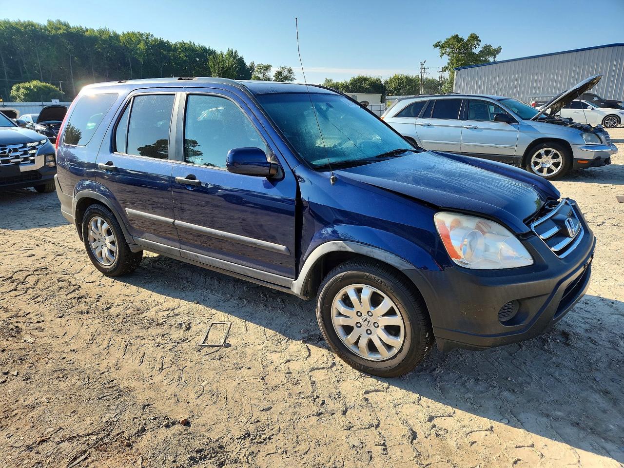 2005 Honda Cr-v Ex Blue vin: SHSRD78855U331785