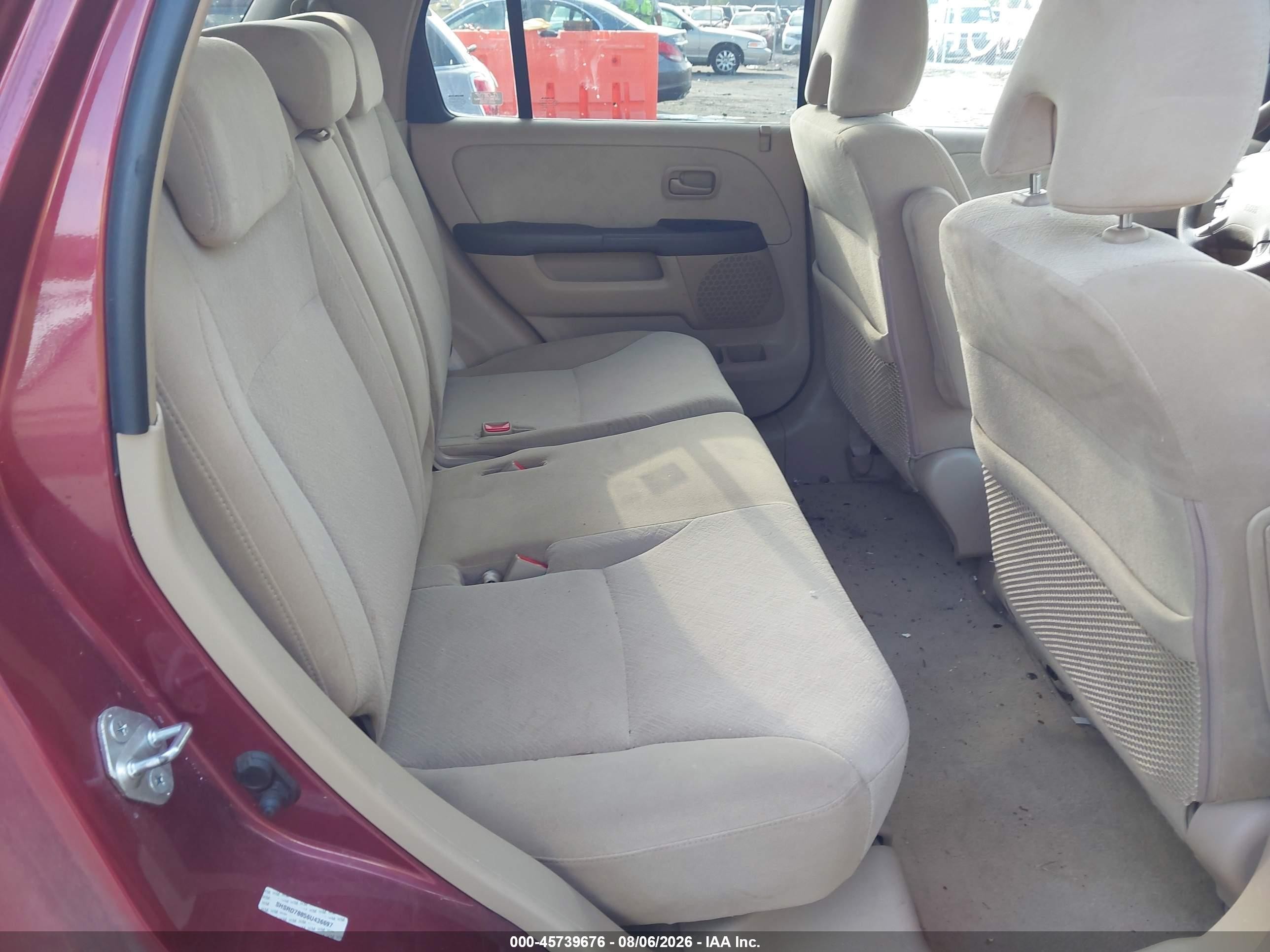2006 Honda Cr-v Ex Burgundy vin: SHSRD78856U436697