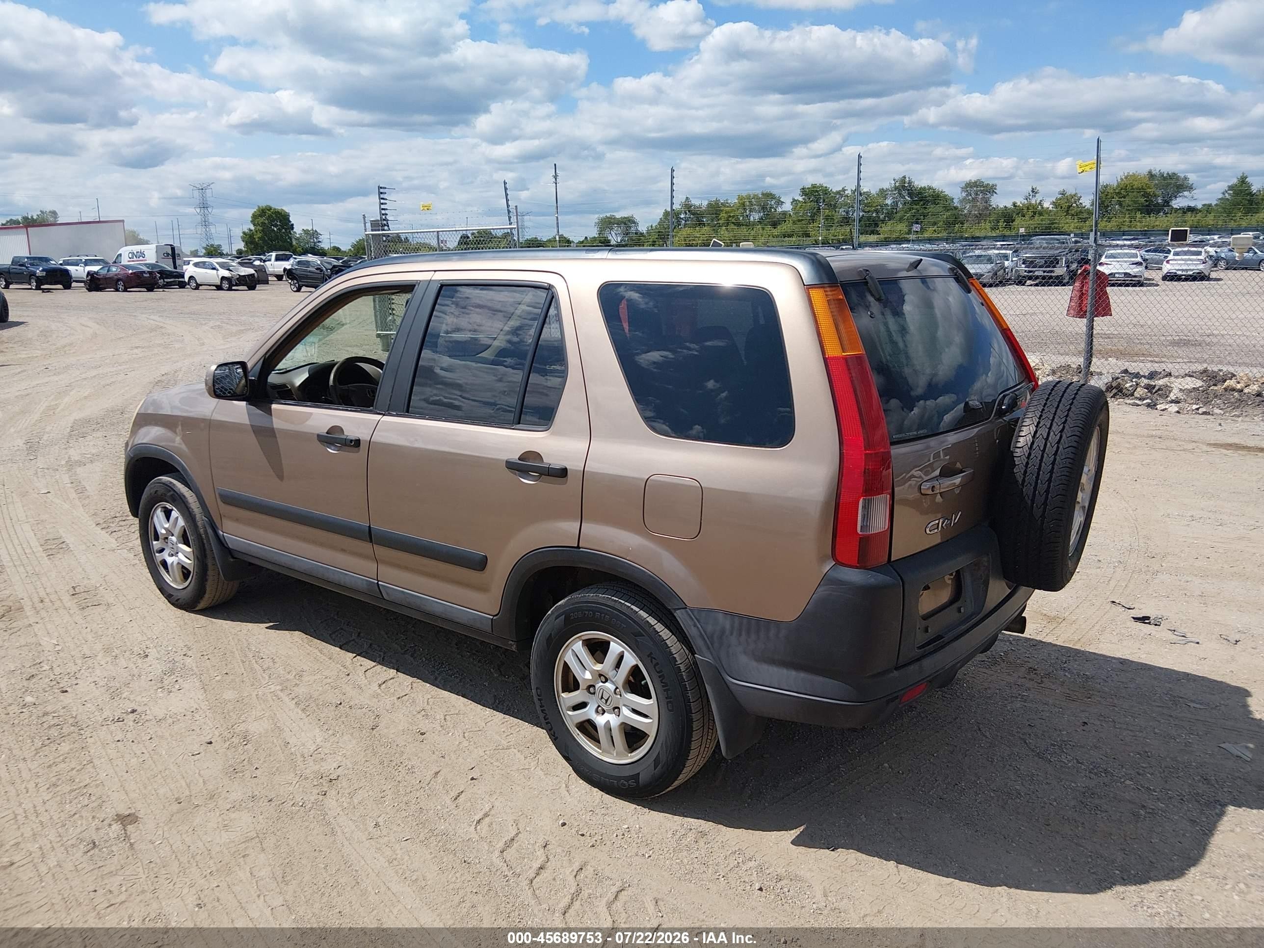 2003 Honda Cr-v Ex Gold vin: SHSRD78863U123797