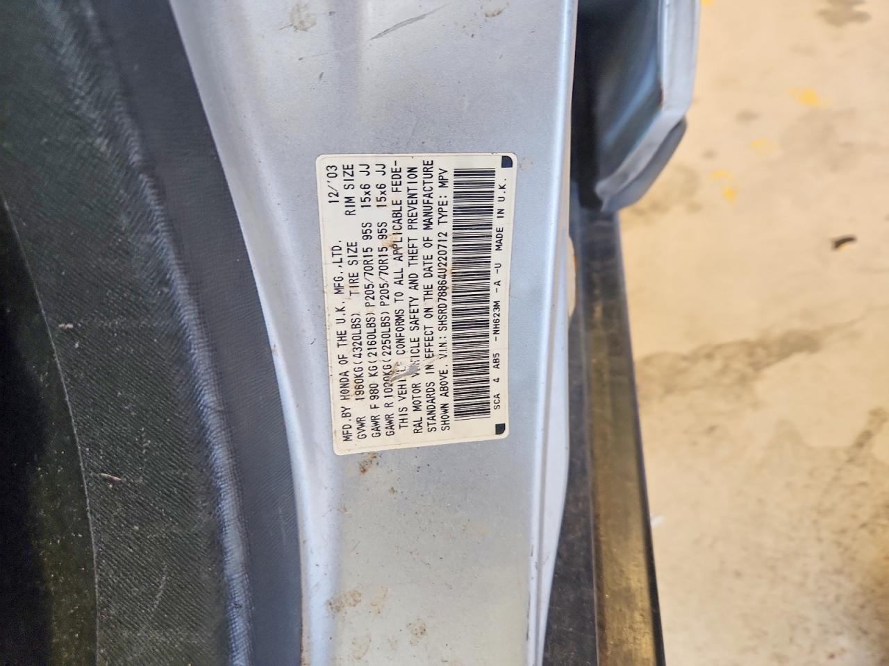 2004 Honda Cr-v Ex Silver vin: SHSRD78864U220712