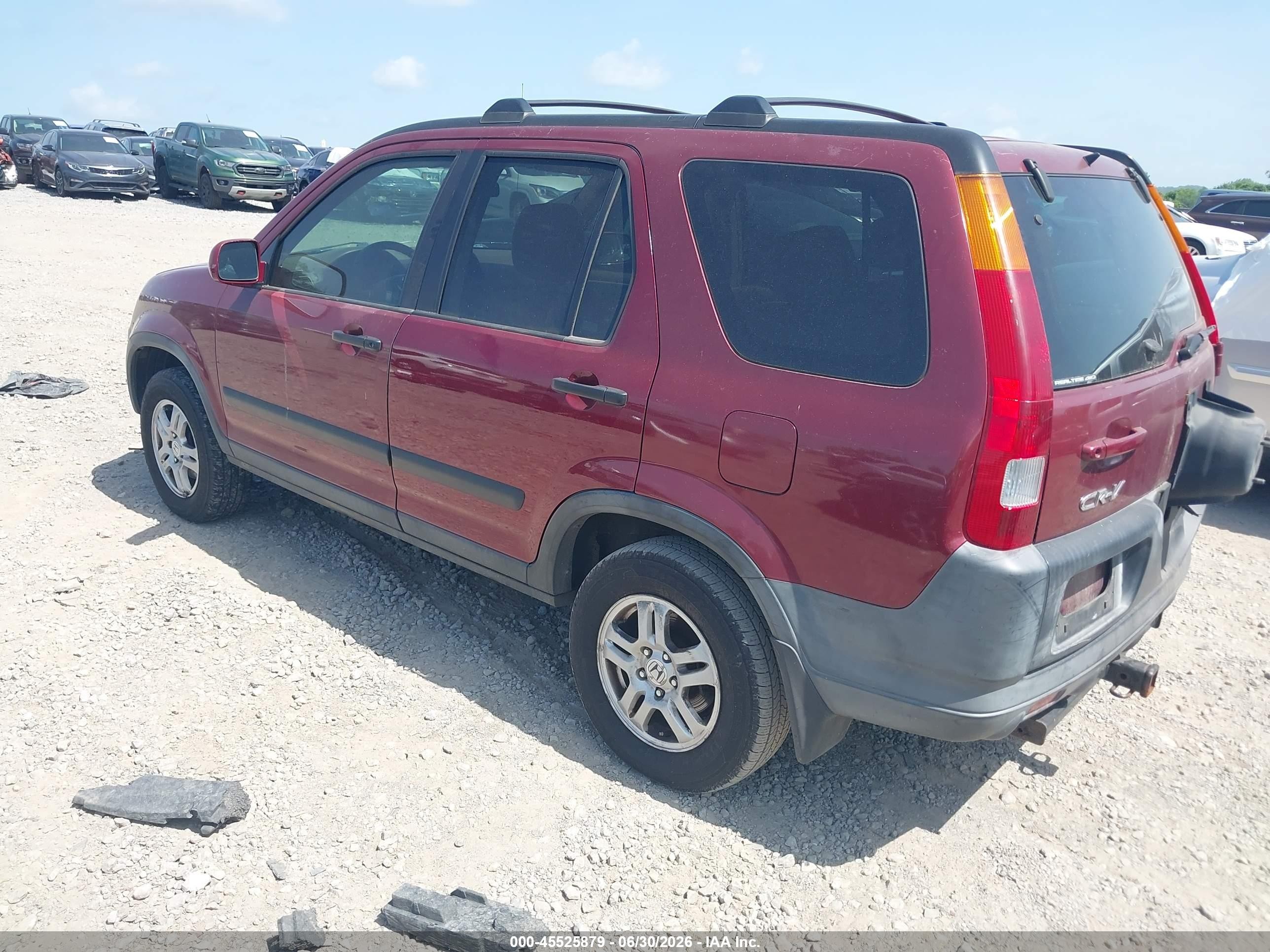2004 Honda Cr-v Ex Burgundy vin: SHSRD78864U254150