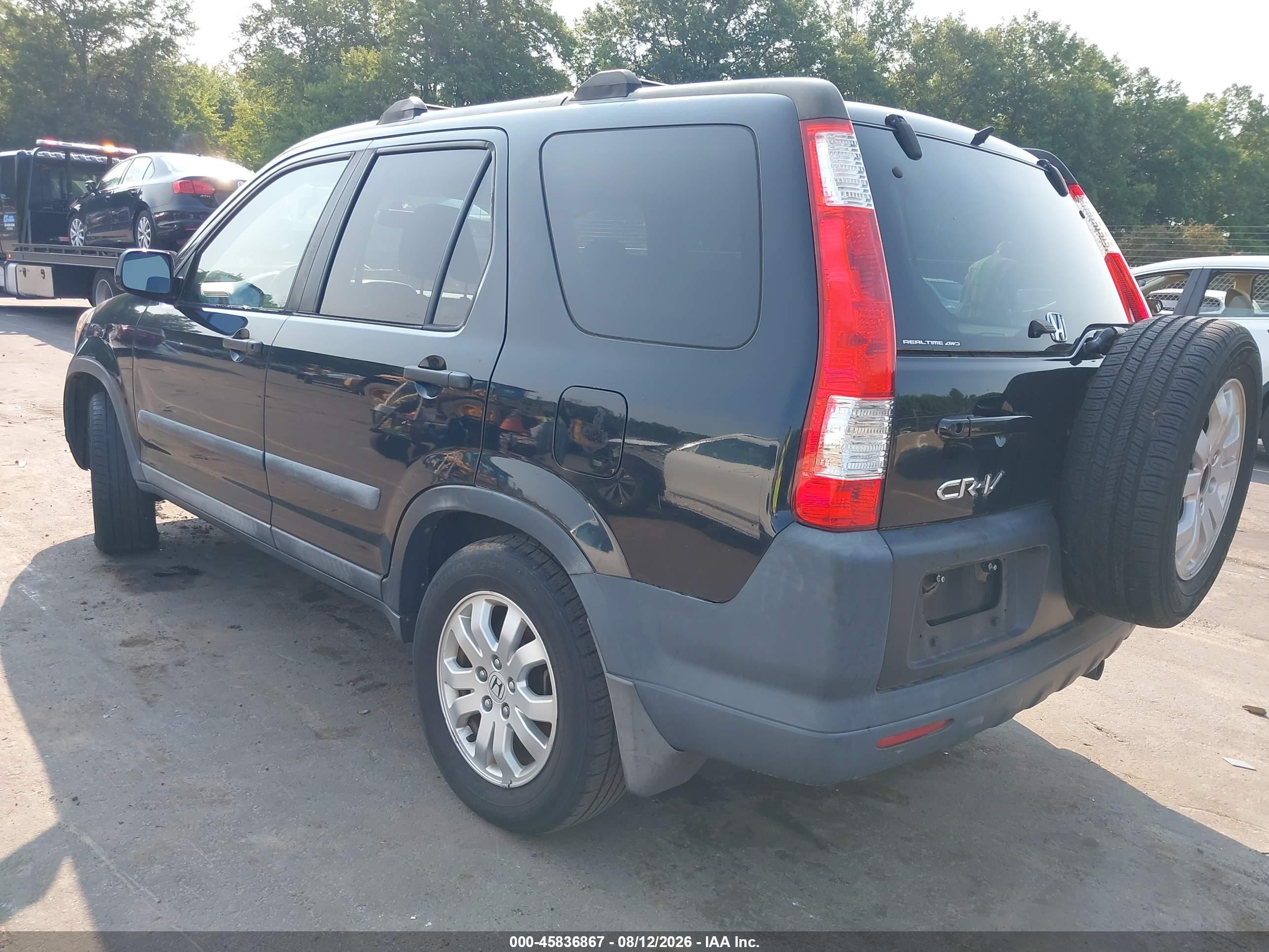 2005 Honda Cr-v Ex Black vin: SHSRD78865U328412
