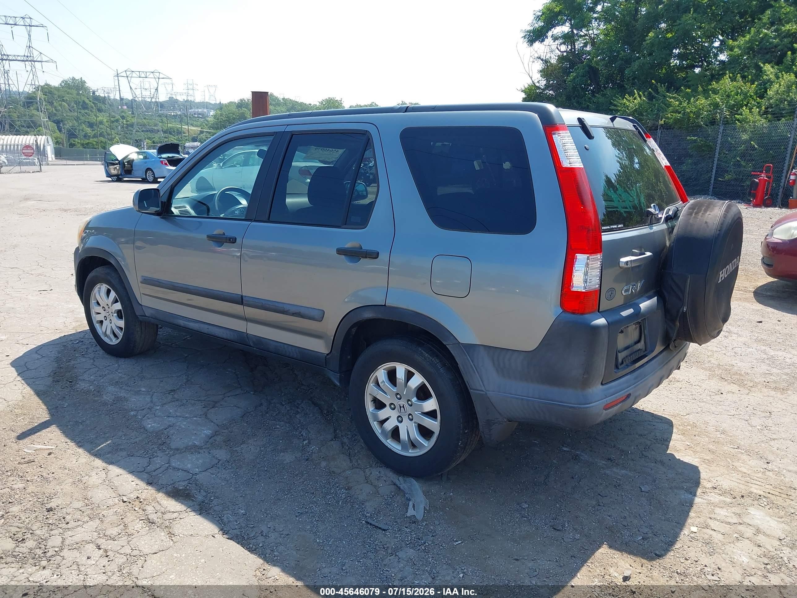 2005 Honda Cr-v Ex Gray vin: SHSRD78865U347073