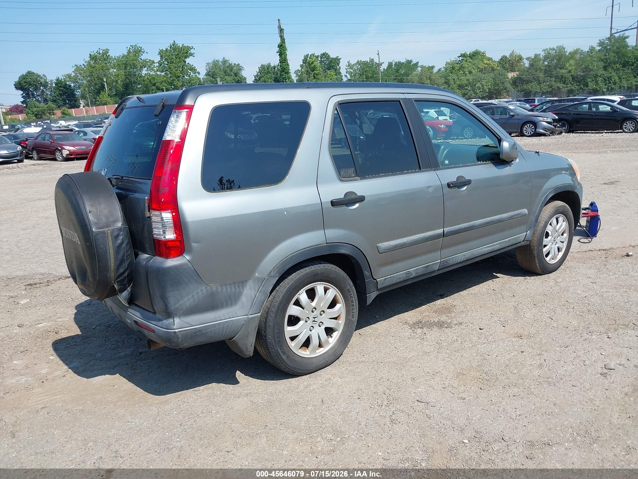 2005 Honda Cr-v Ex Gray vin: SHSRD78865U347073