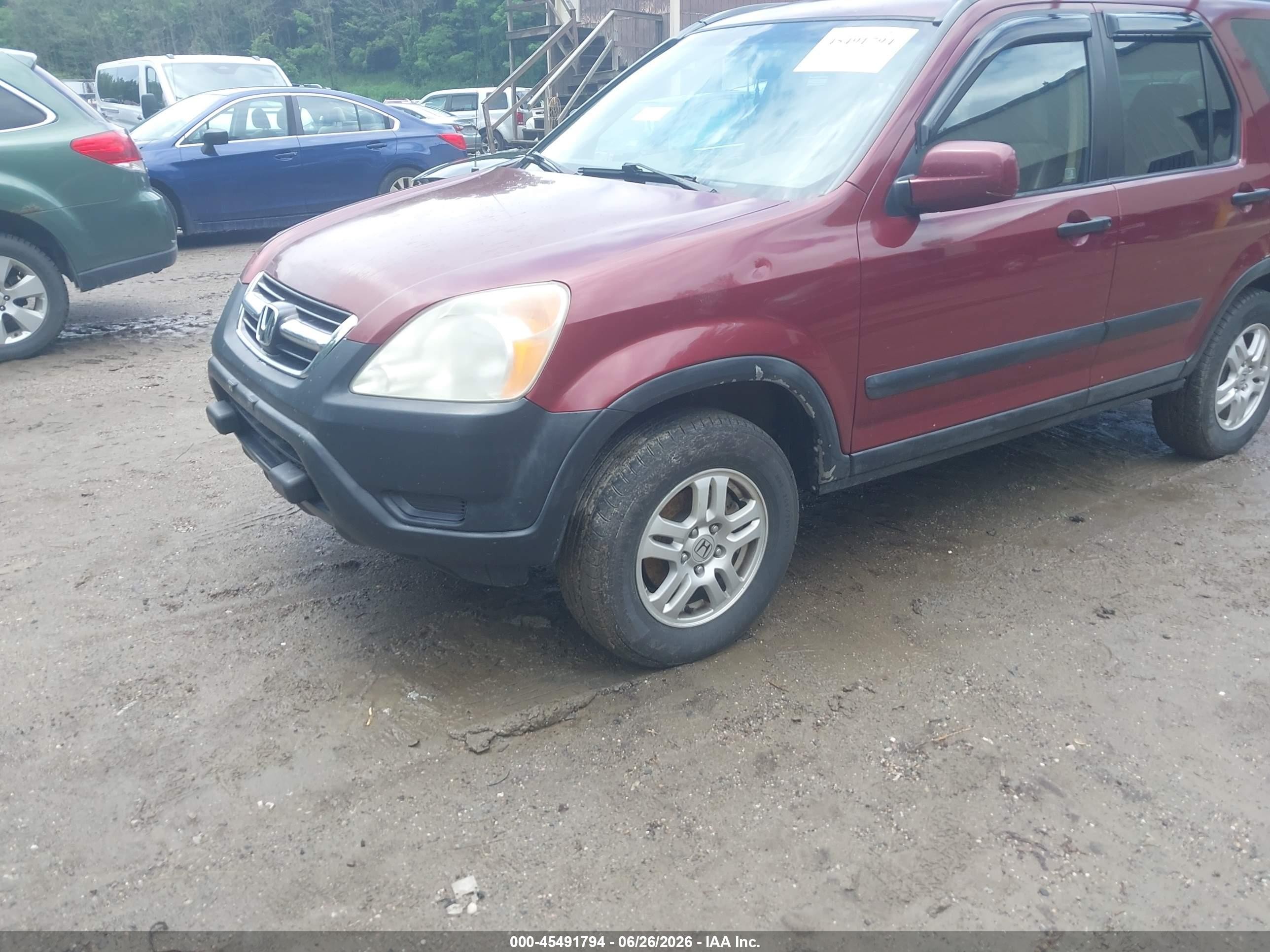 2003 Honda Cr-v Ex Maroon vin: SHSRD78873U111688