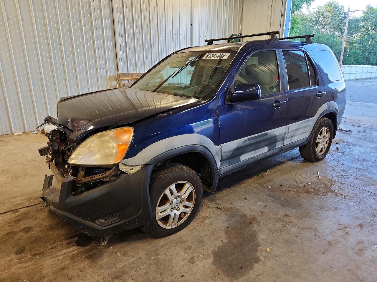 2003 Honda Cr-v Ex Blue vin: SHSRD78873U121007