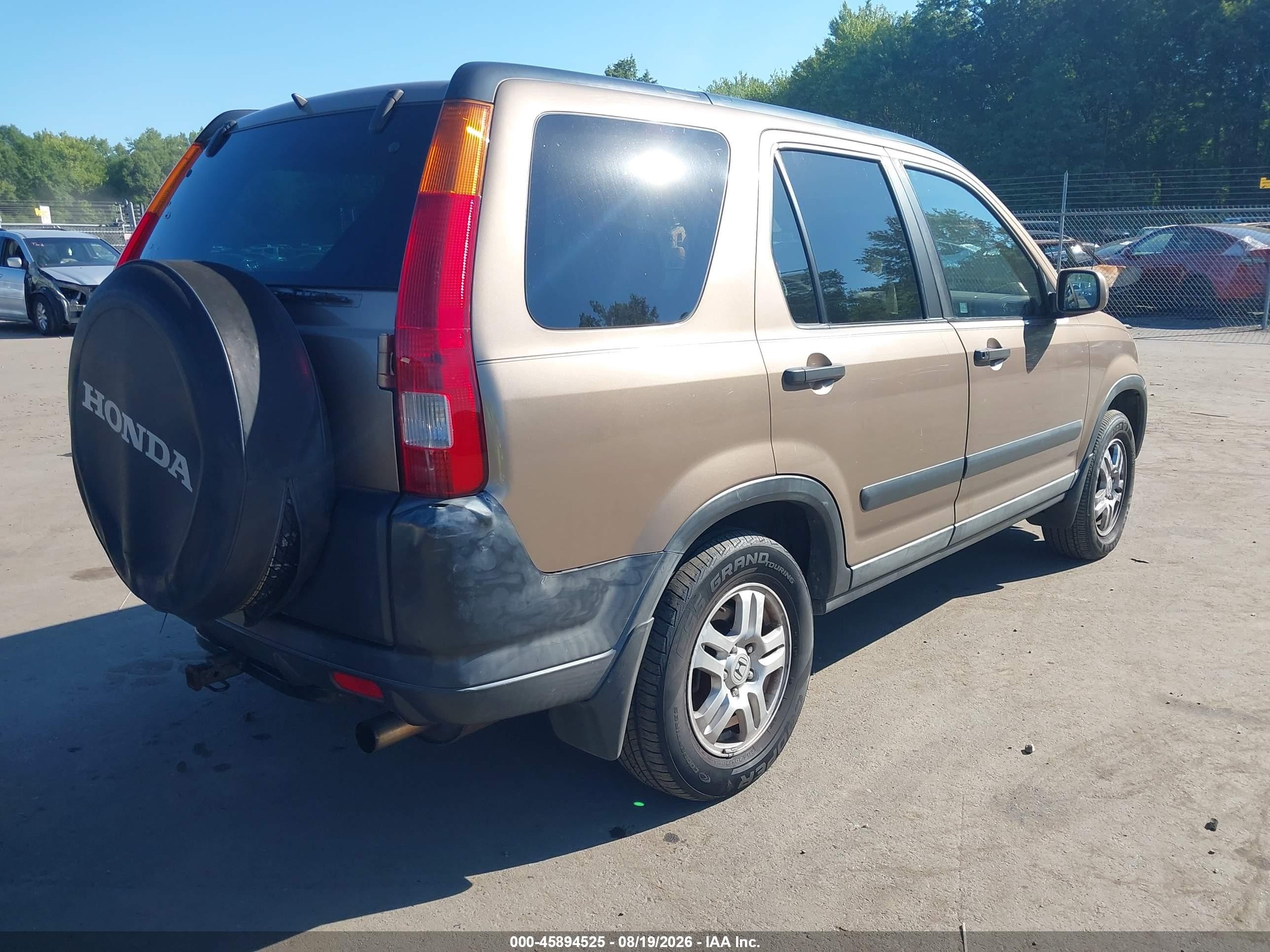 2003 Honda Cr-v Ex Gold vin: SHSRD78873U123761