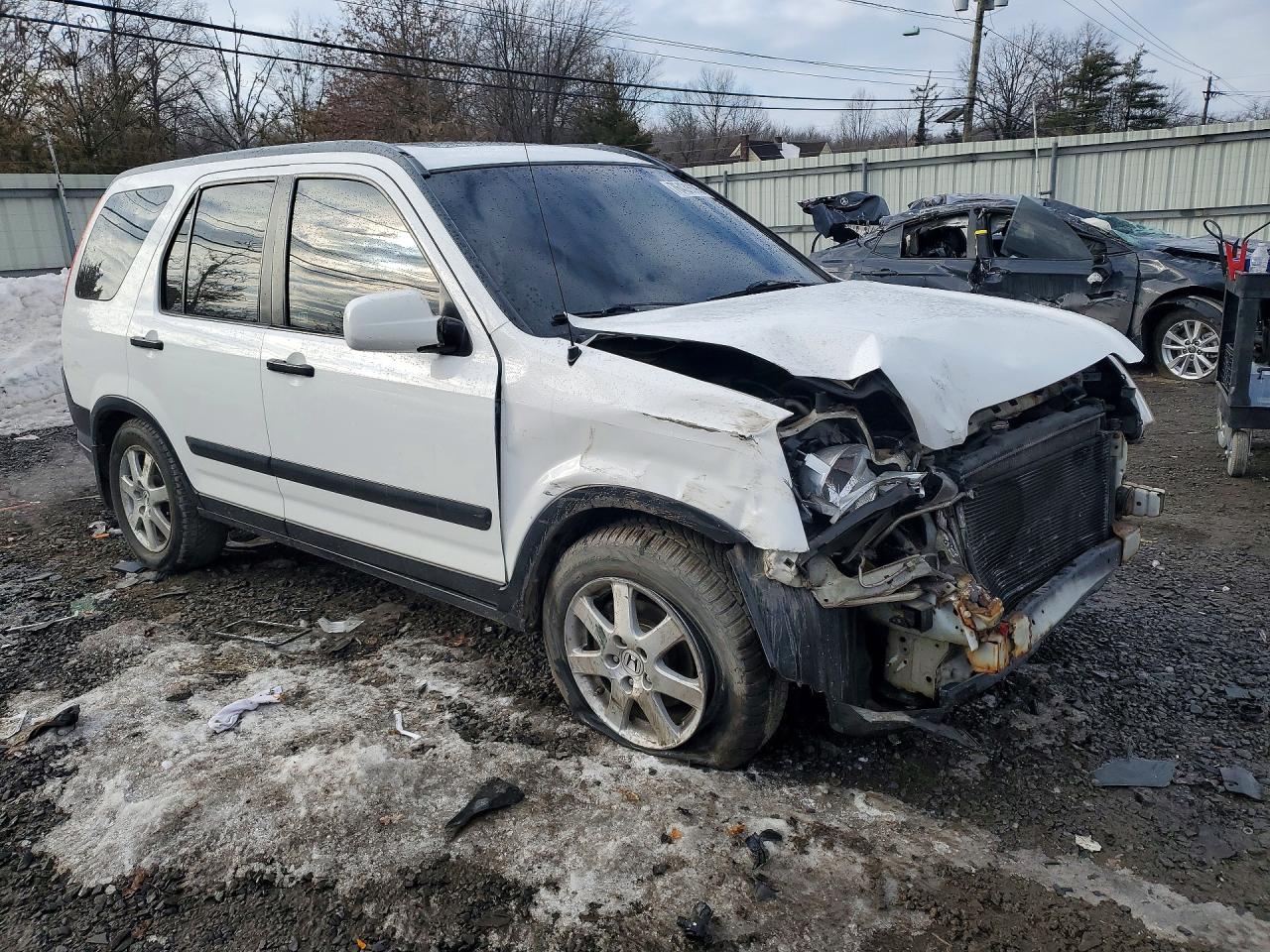 2004 Honda Cr-v Ex White vin: SHSRD78874U246140