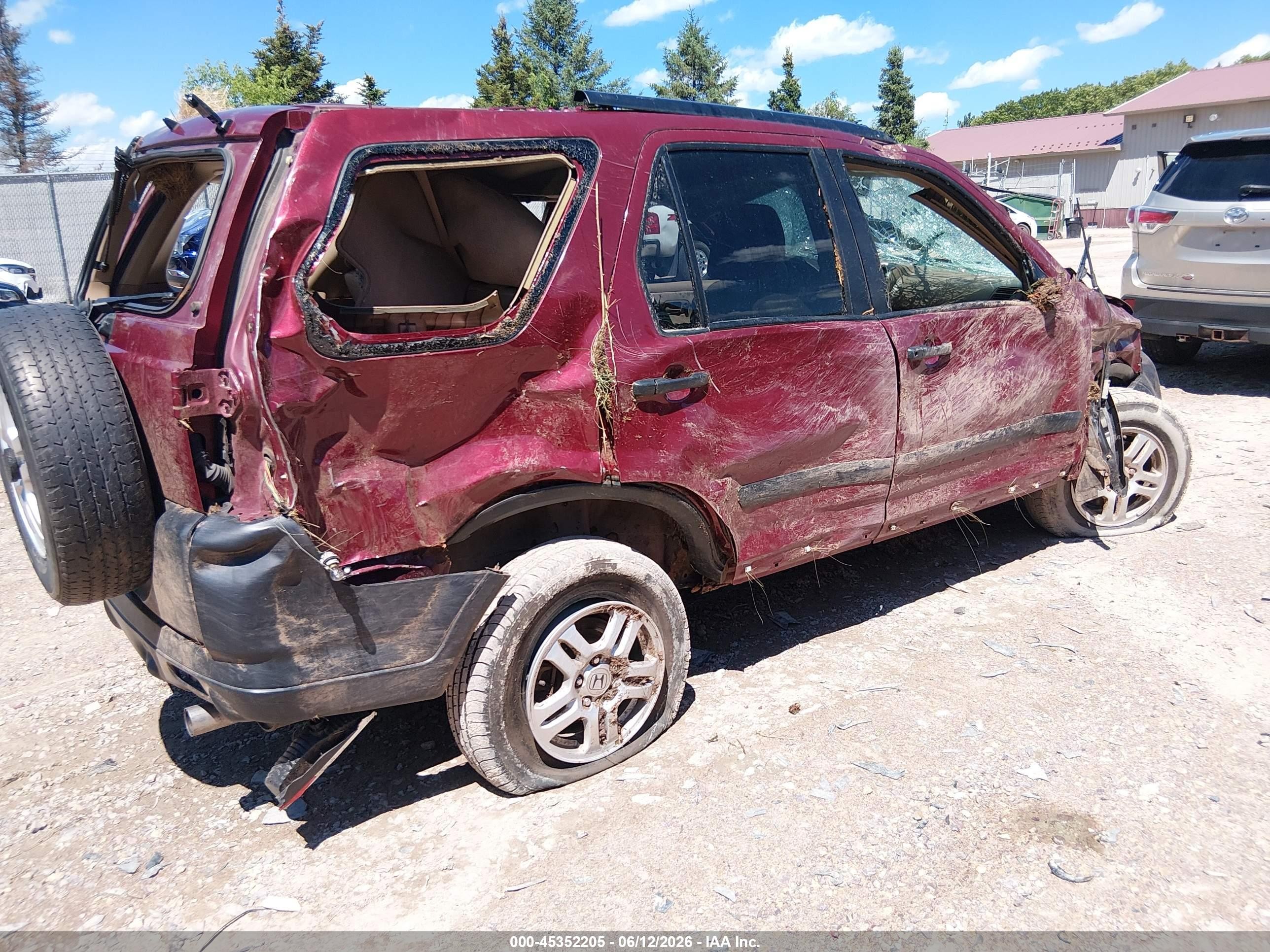 2004 Honda Cr-v Ex Maroon vin: SHSRD78874U254898