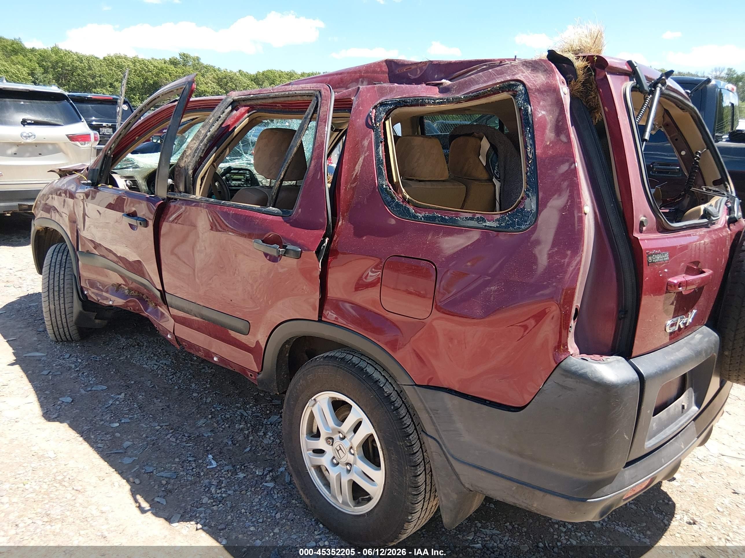 2004 Honda Cr-v Ex Maroon vin: SHSRD78874U254898