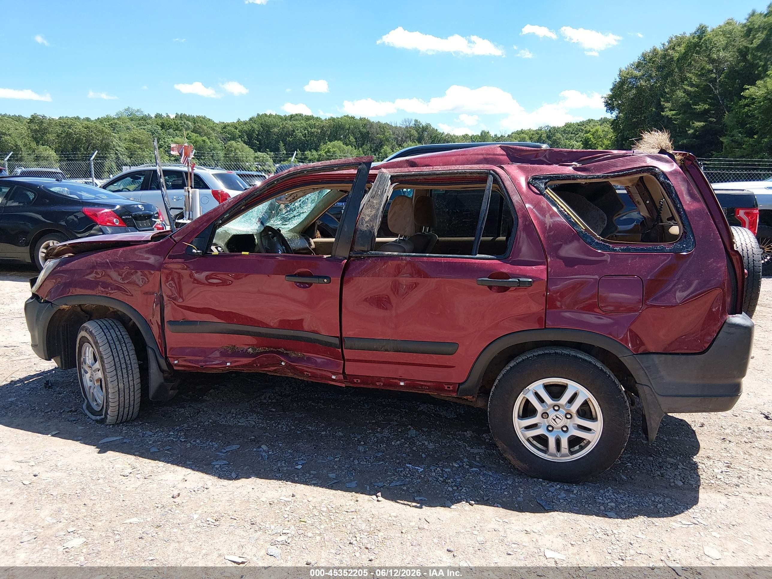 2004 Honda Cr-v Ex Maroon vin: SHSRD78874U254898