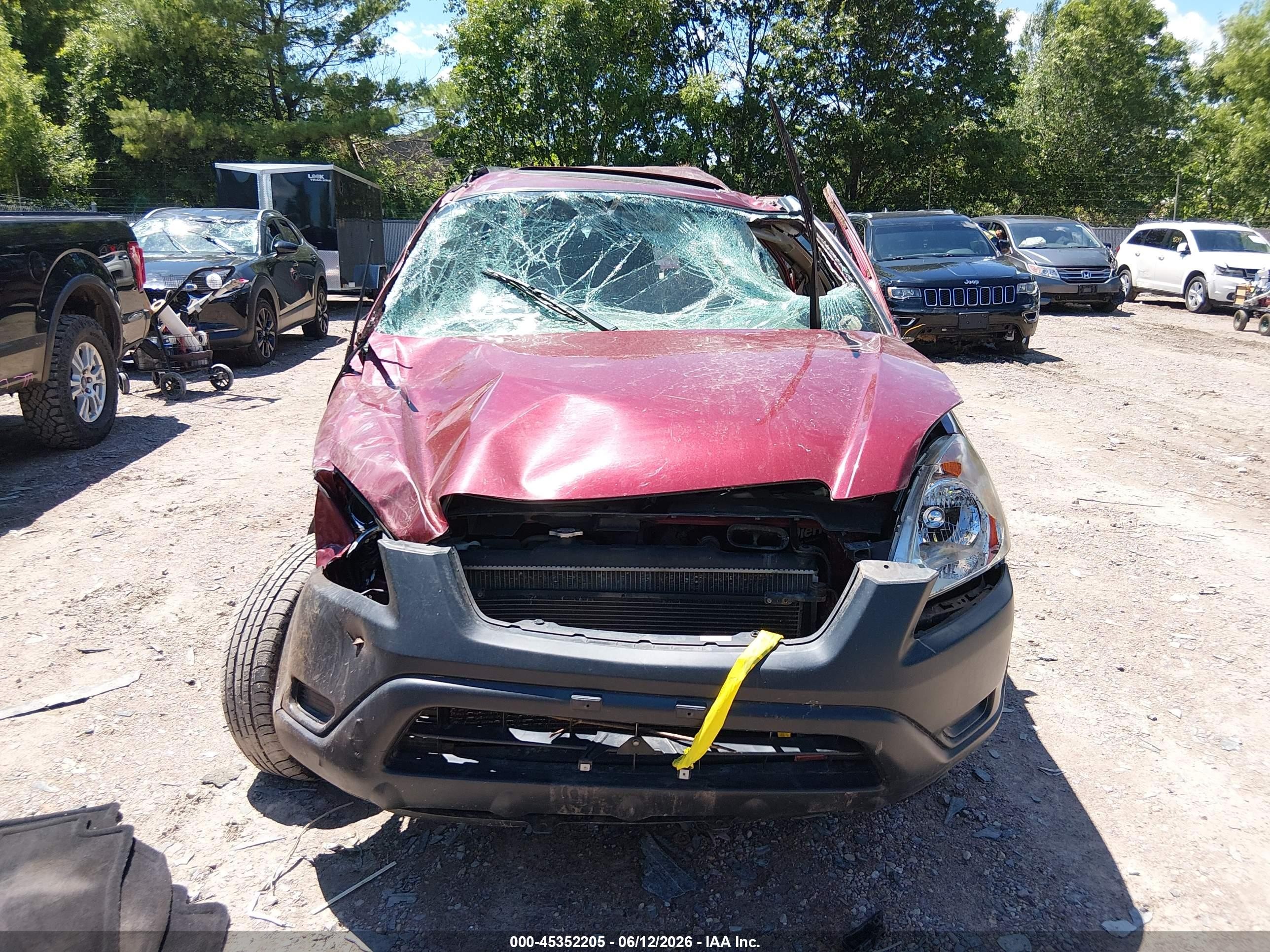 2004 Honda Cr-v Ex Maroon vin: SHSRD78874U254898