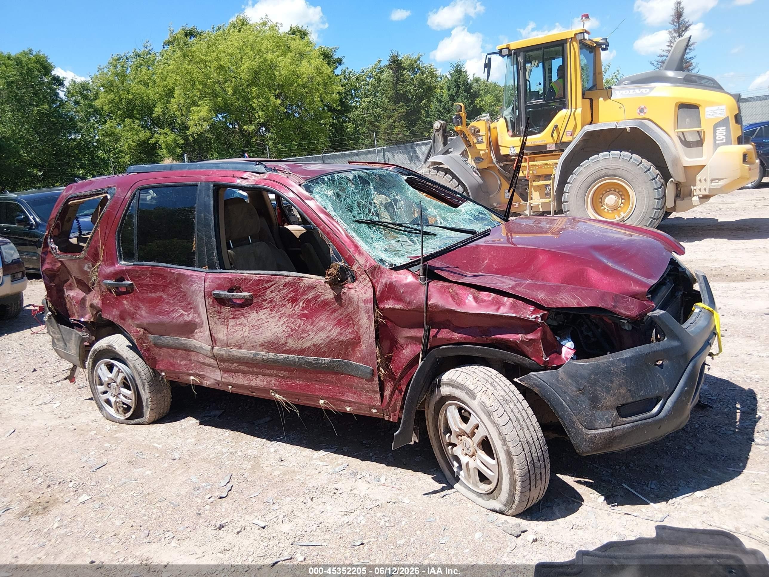 2004 Honda Cr-v Ex Maroon vin: SHSRD78874U254898