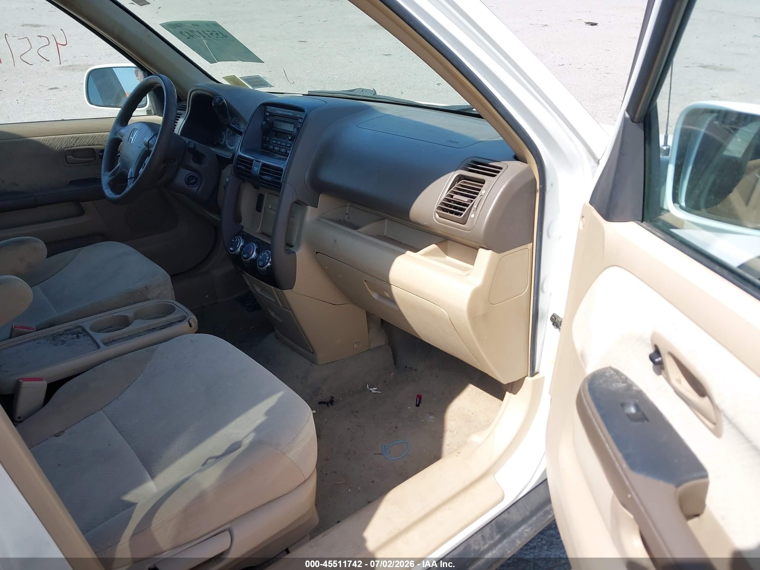 2005 Honda Cr-v Ex White vin: SHSRD78875U321906
