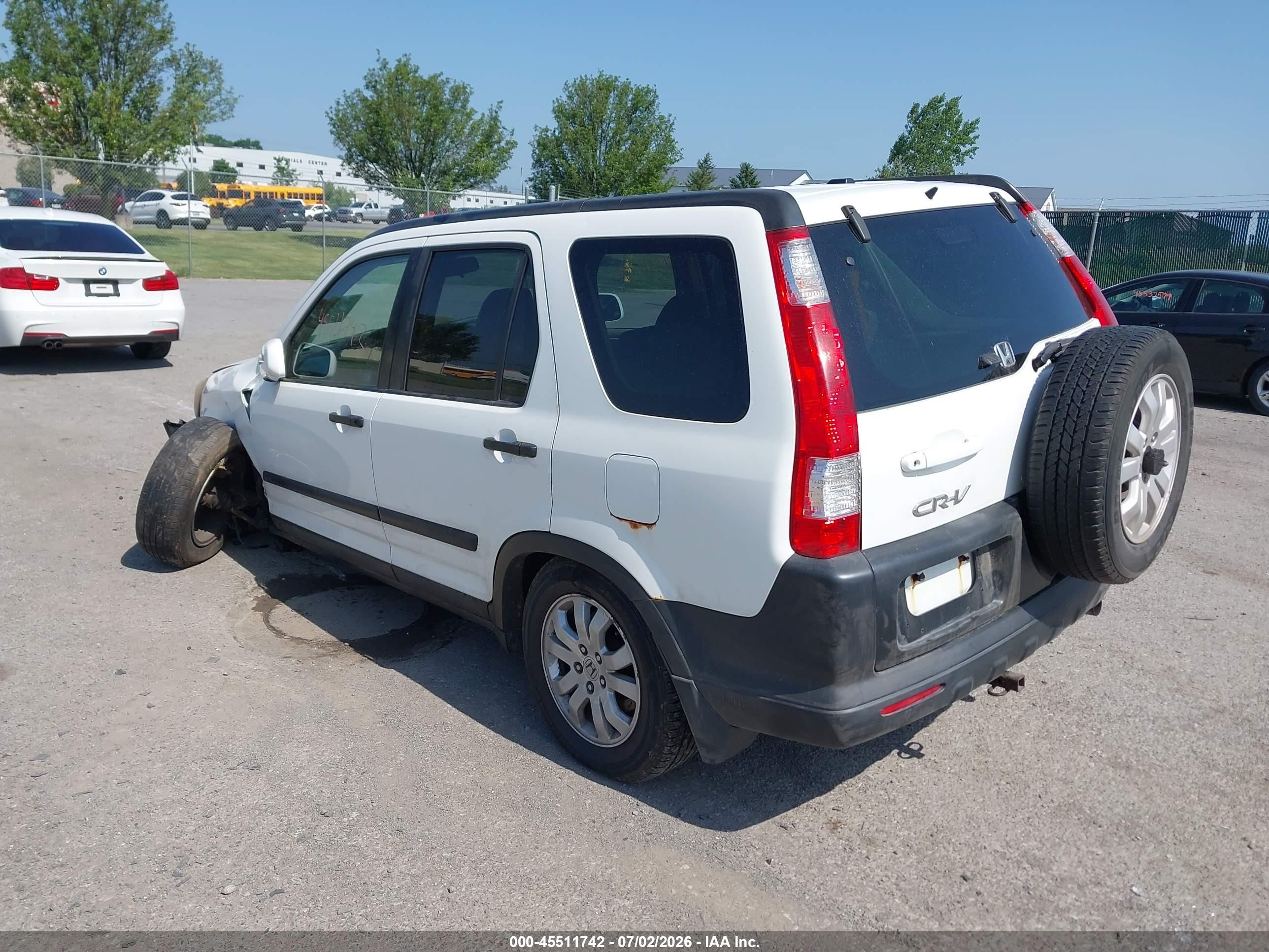 2005 Honda Cr-v Ex White vin: SHSRD78875U321906