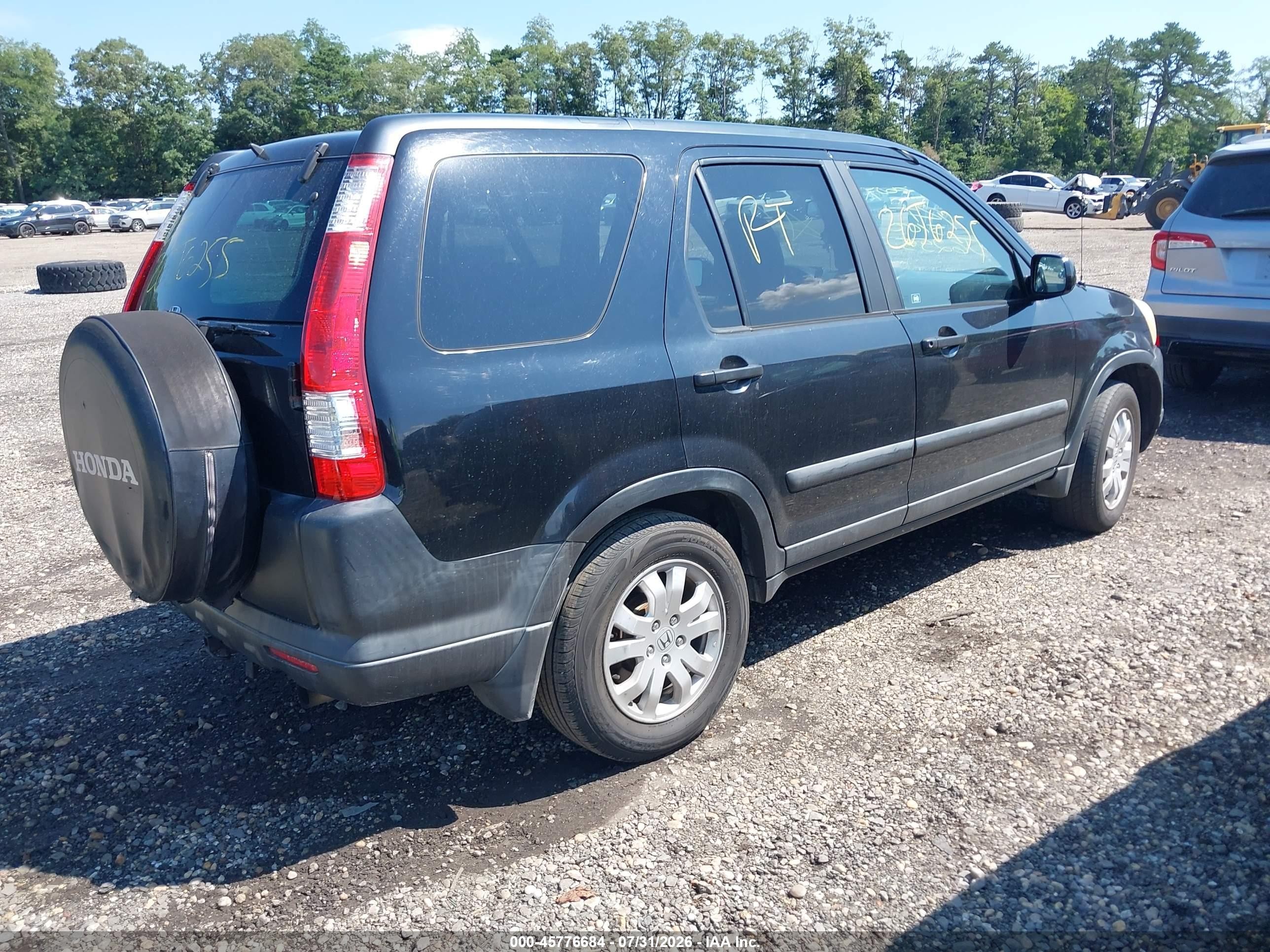 2006 Honda Cr-v Ex Black vin: SHSRD78876U411767