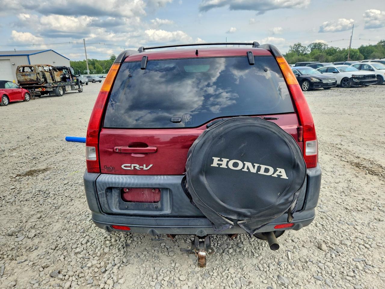 2003 Honda Cr-v Ex Burgundy vin: SHSRD78883U108525