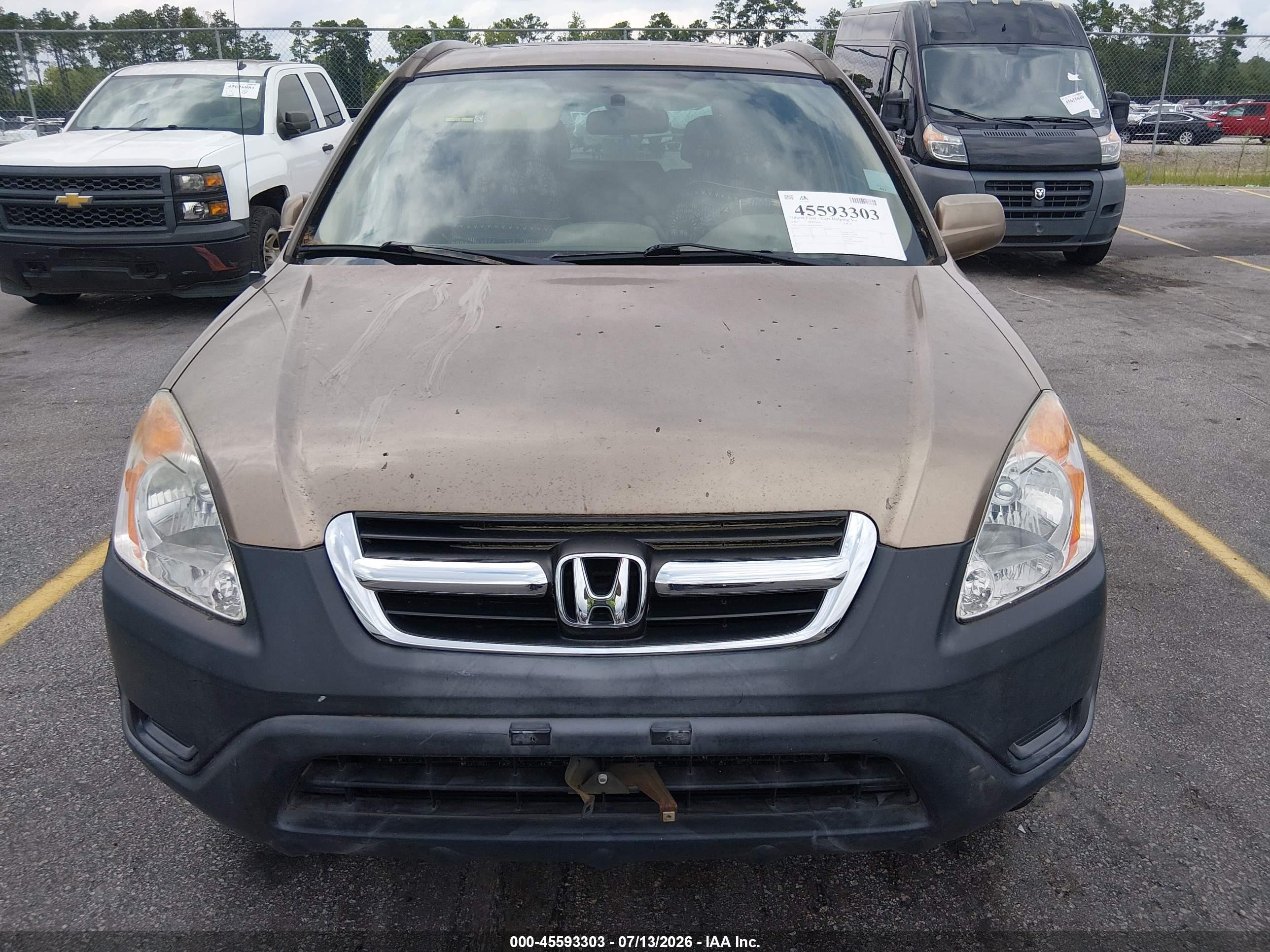 2003 Honda Cr-v Ex Dark Brown vin: SHSRD78883U158440