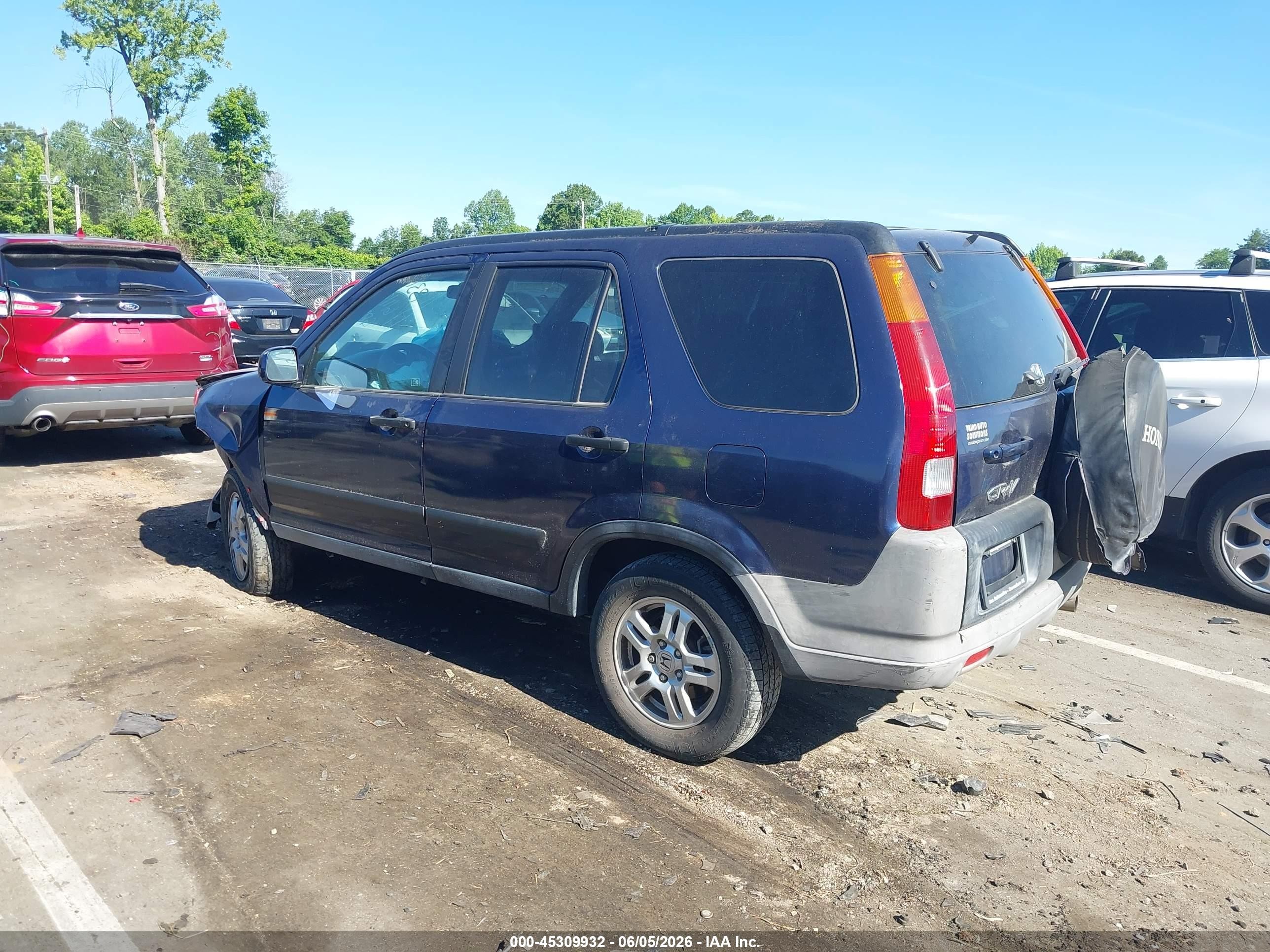 2004 Honda Cr-v Ex Dark Blue vin: SHSRD78884U247765