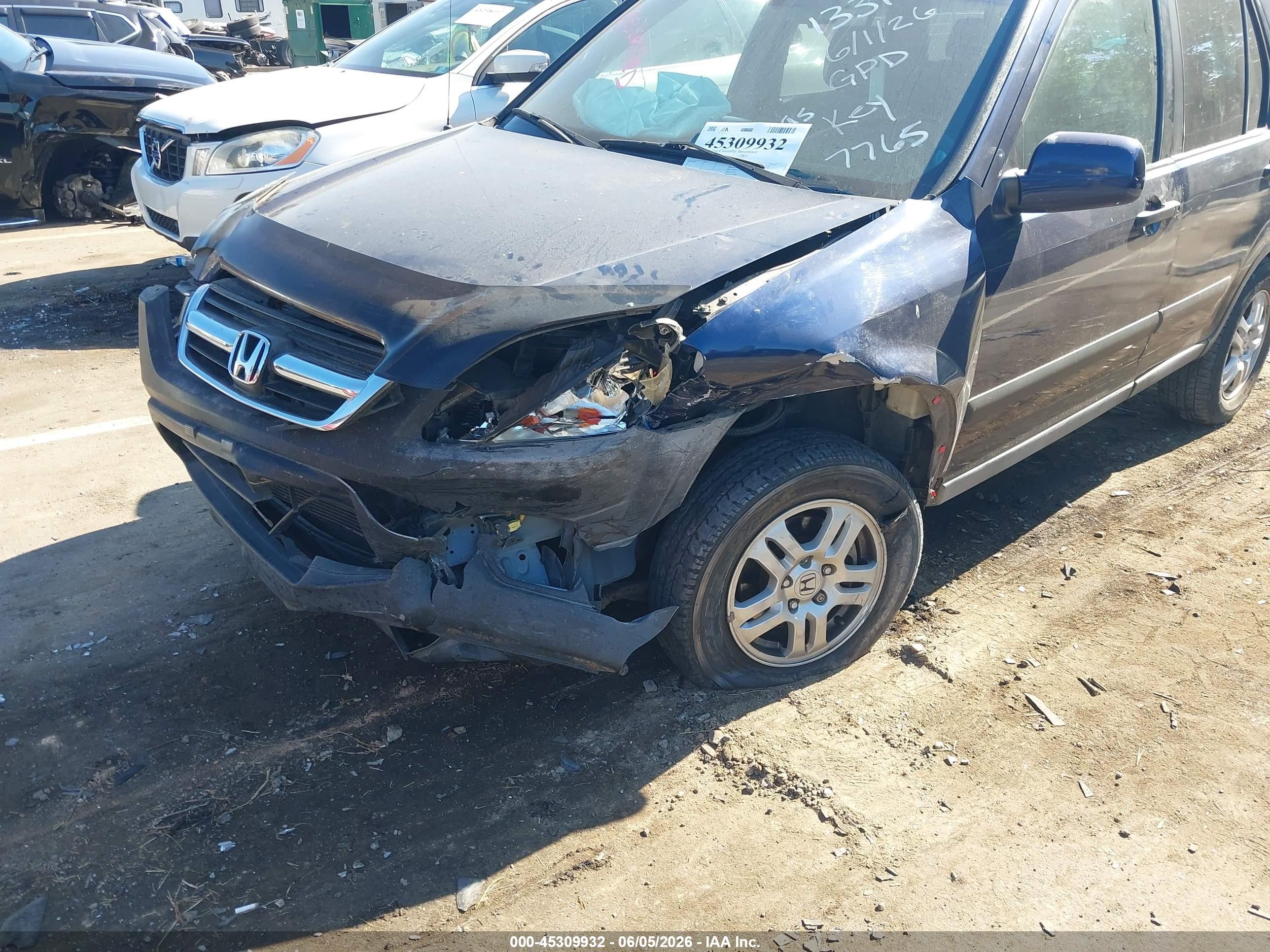2004 Honda Cr-v Ex Dark Blue vin: SHSRD78884U247765