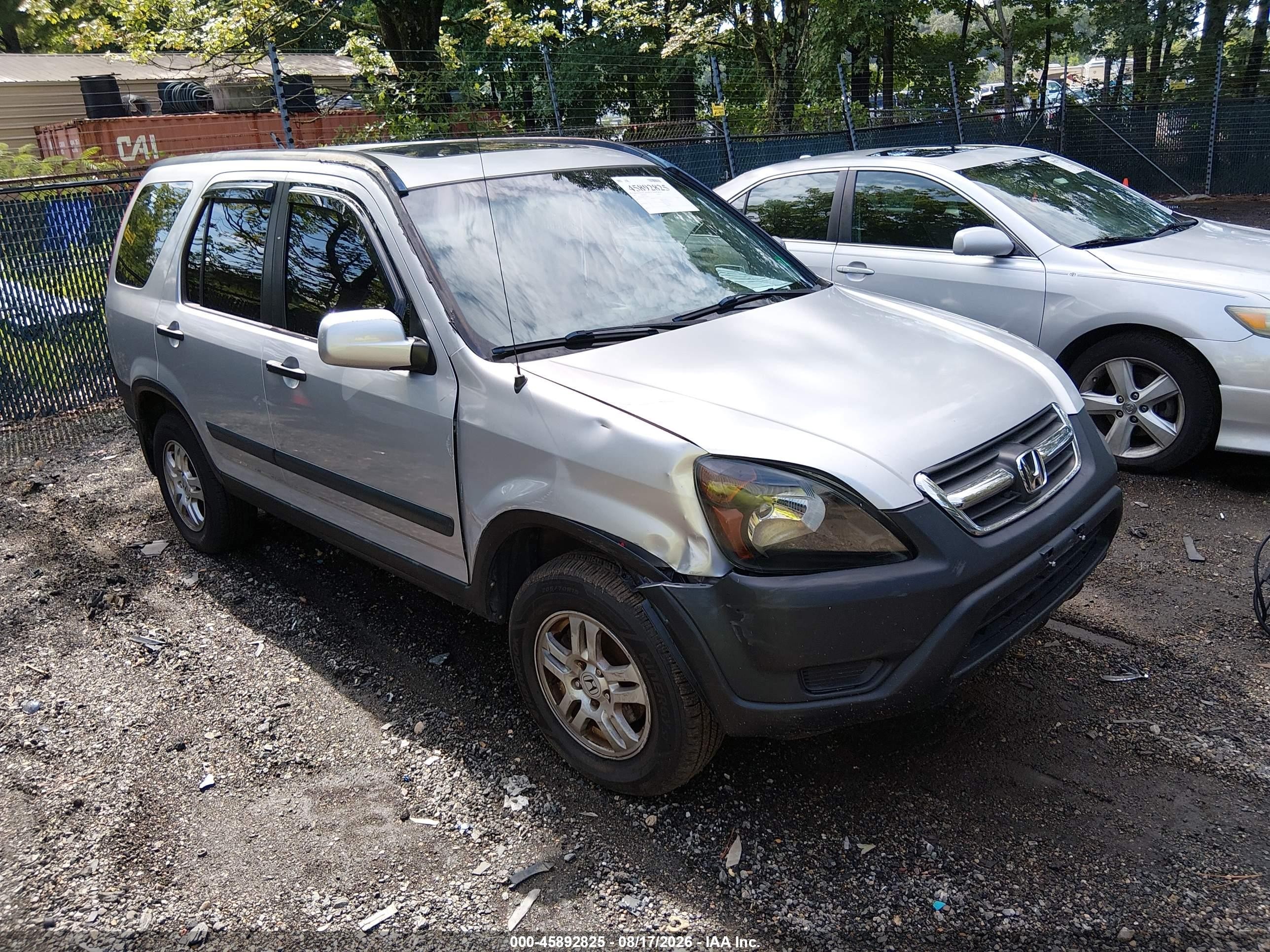 2004 Honda Cr-v Ex Silver vin: SHSRD78884U248592