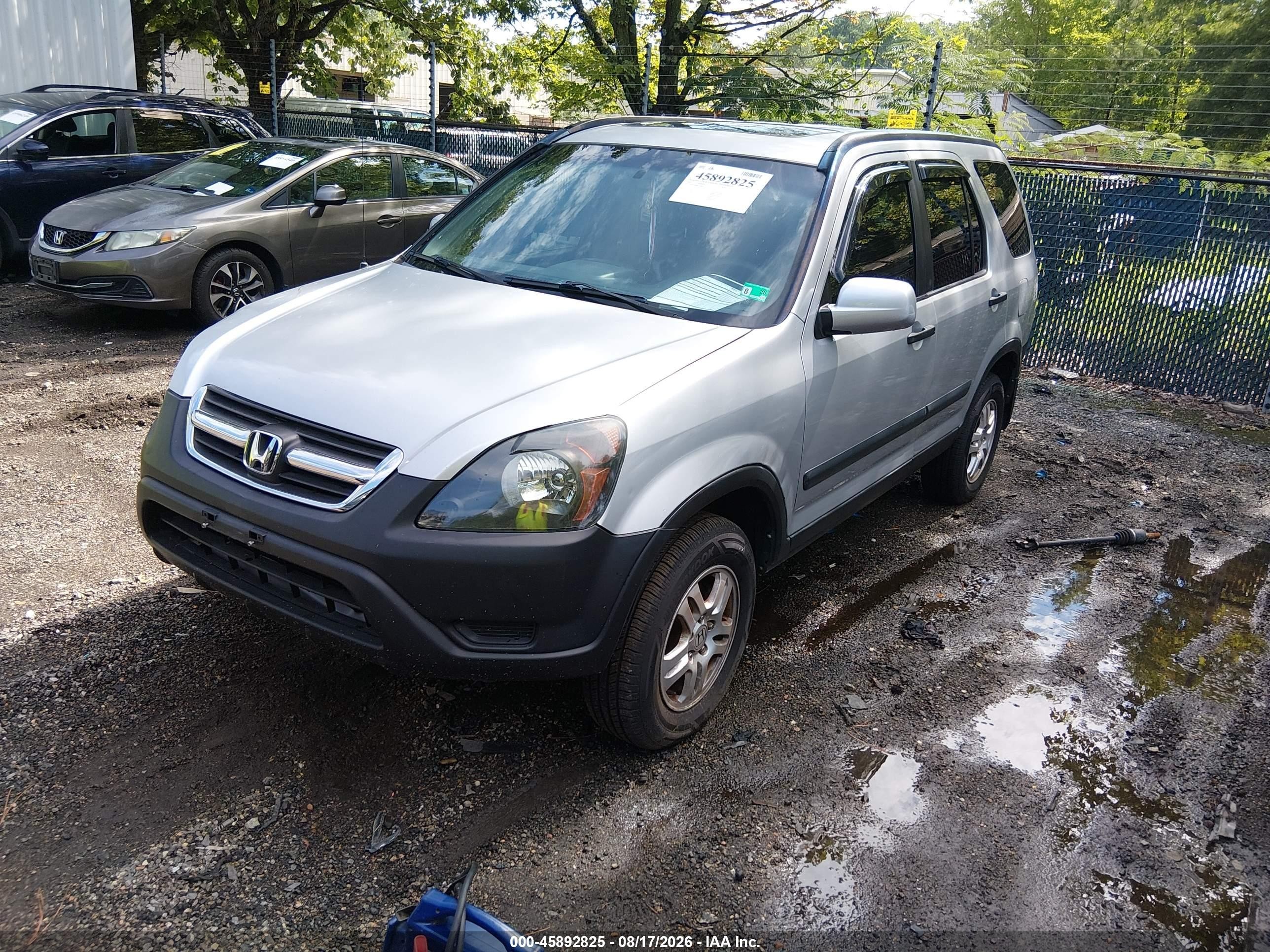 2004 Honda Cr-v Ex Silver vin: SHSRD78884U248592