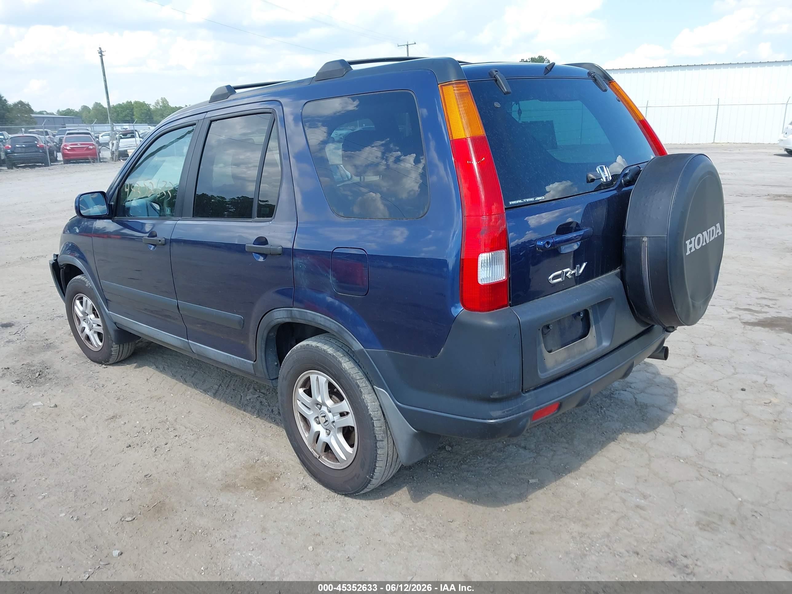 2004 Honda Cr-v Ex Синий vin: SHSRD78884U256563