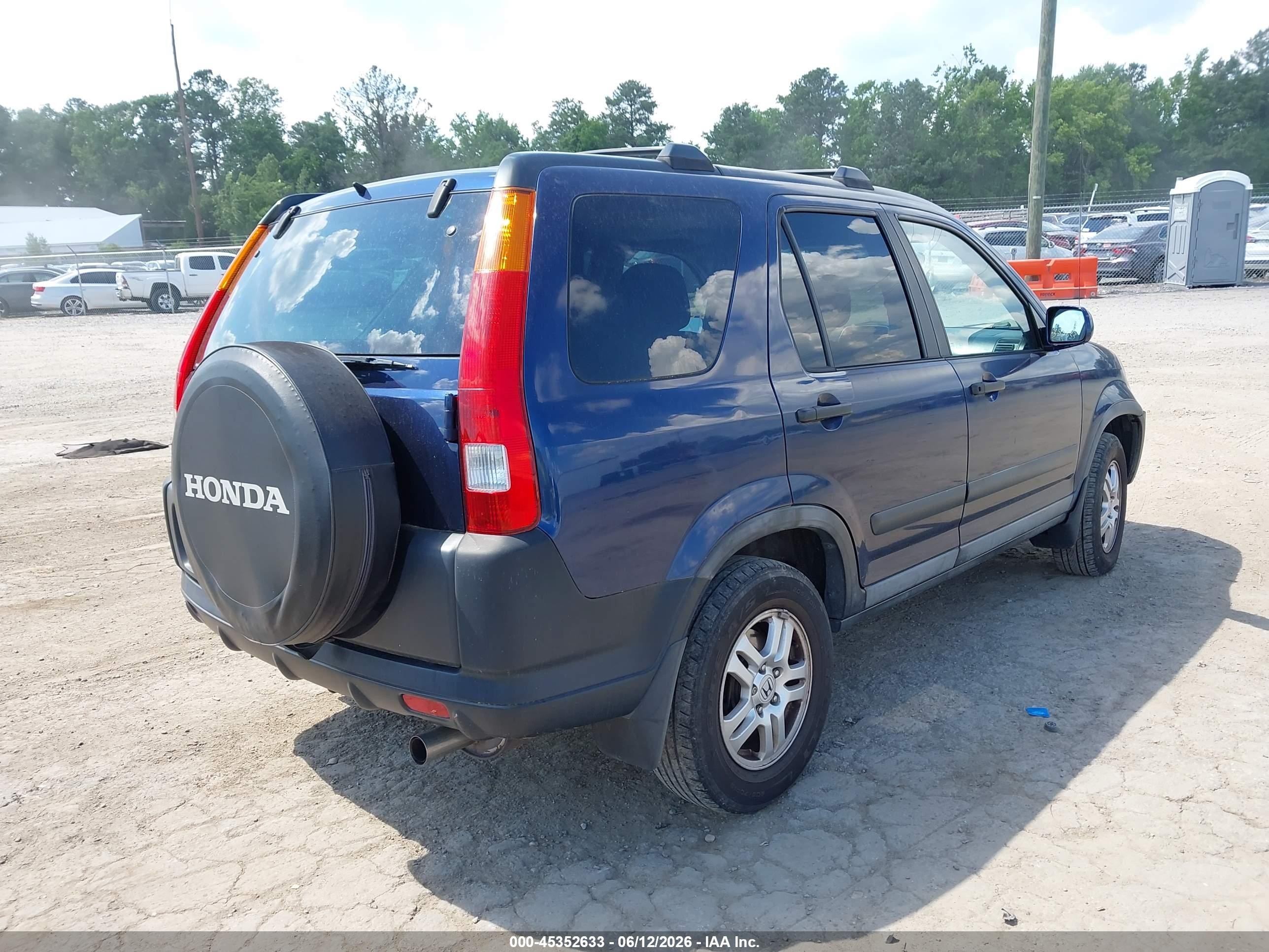 2004 Honda Cr-v Ex Синий vin: SHSRD78884U256563