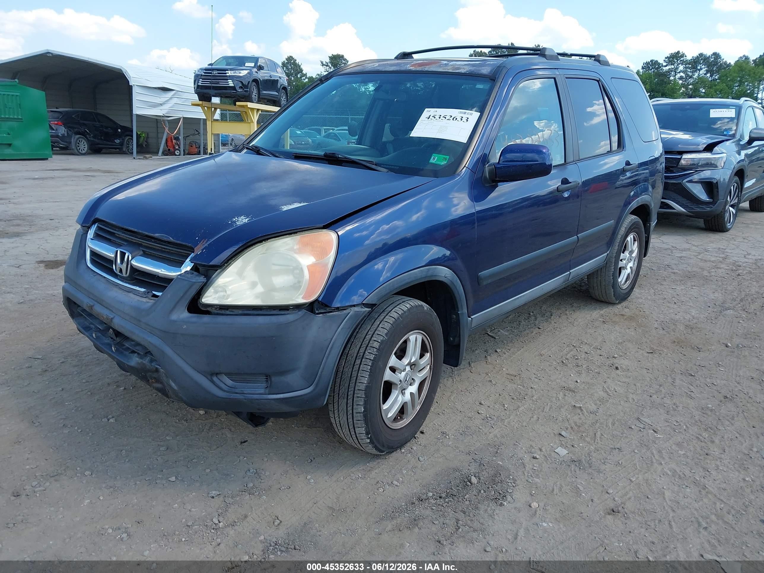 2004 Honda Cr-v Ex Синий vin: SHSRD78884U256563