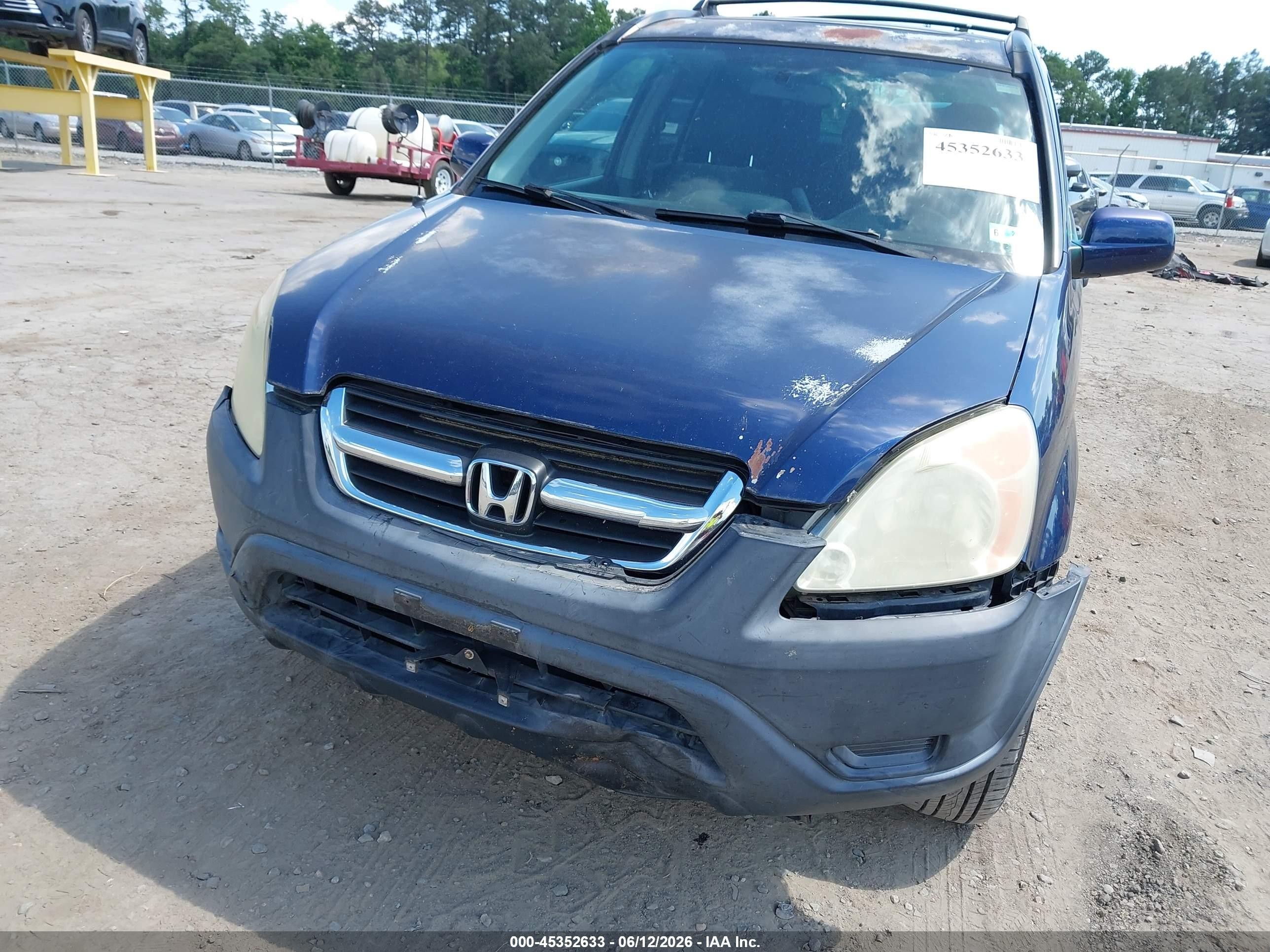 2004 Honda Cr-v Ex Синий vin: SHSRD78884U256563