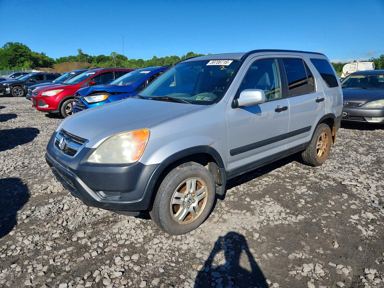 2004 Honda Cr-v Ex Silver vin: SHSRD78884U256790