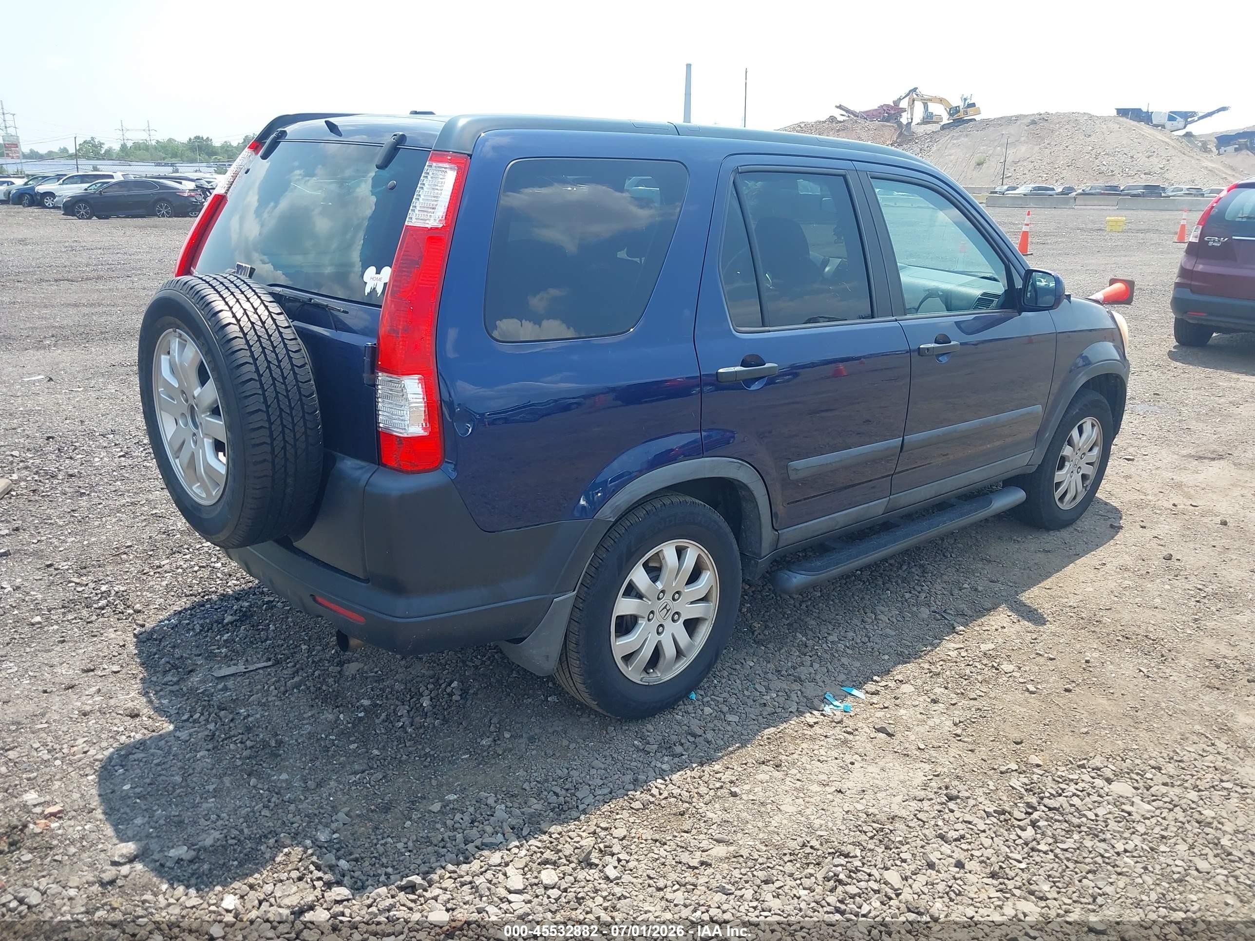 2005 Honda Cr-v Ex Blue vin: SHSRD78885U305360