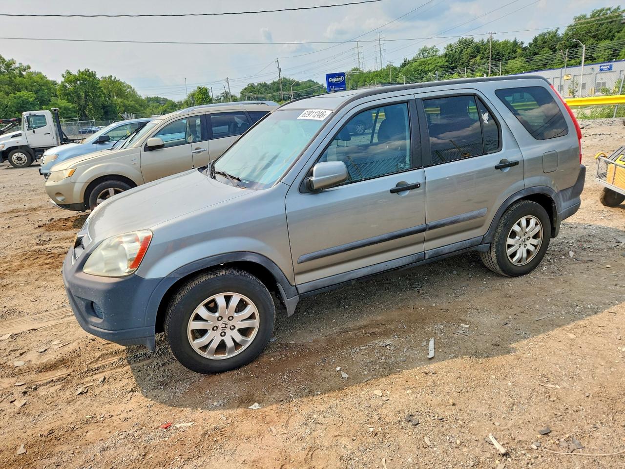 2005 Honda Cr-v Ex Gray vin: SHSRD78885U313023