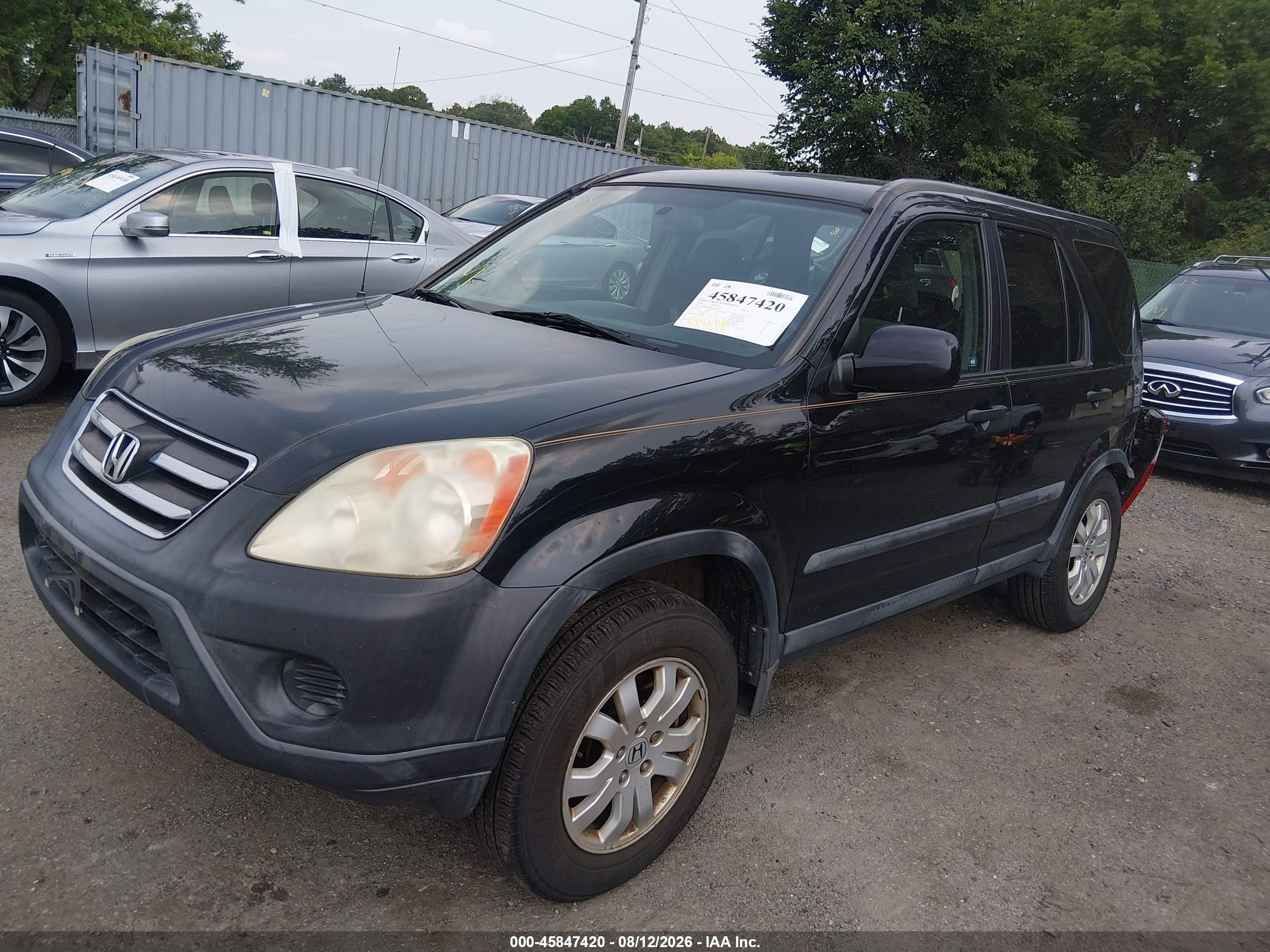 2006 Honda Cr-v Ex Black vin: SHSRD78886U402169