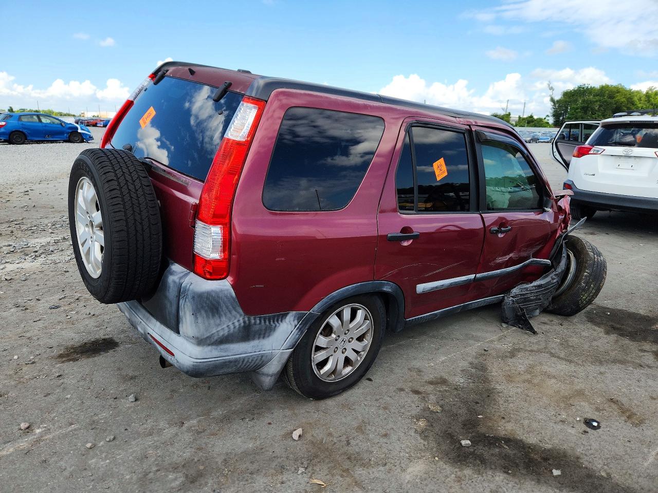 2006 Honda Cr-v Ex Red vin: SHSRD78886U427671