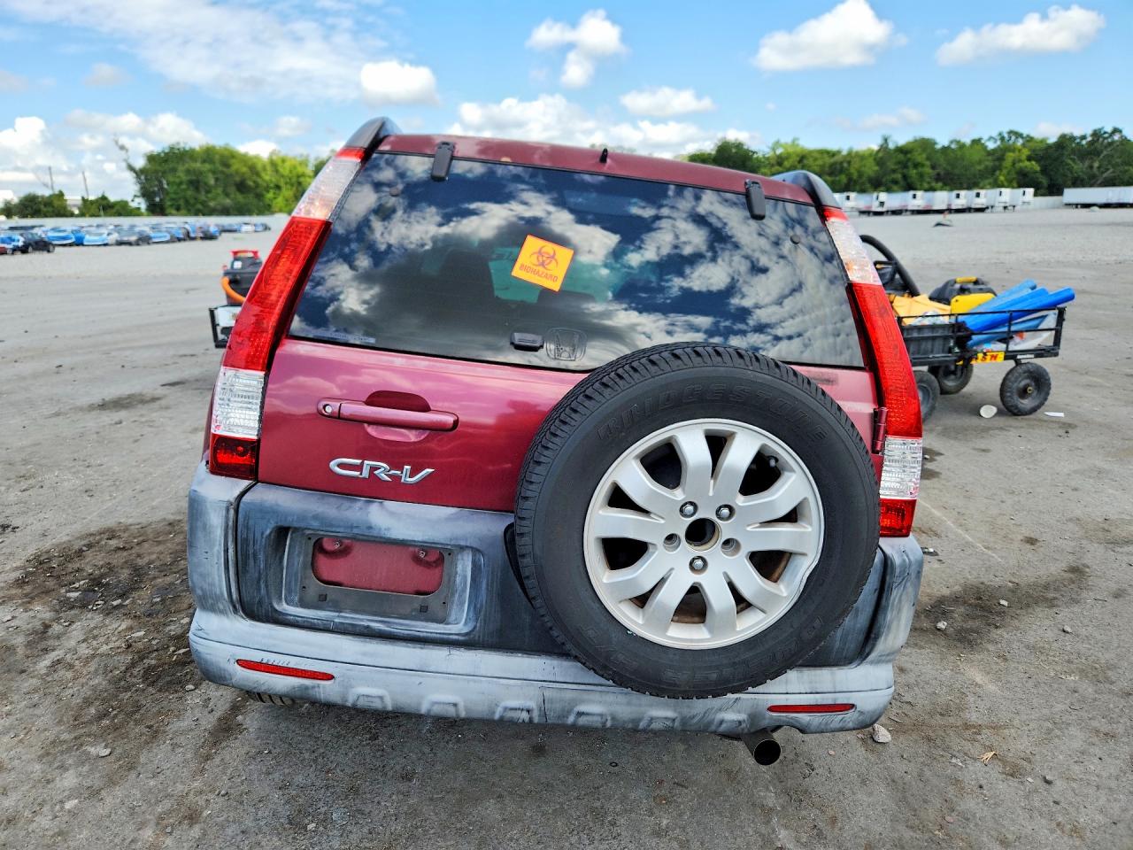 2006 Honda Cr-v Ex Red vin: SHSRD78886U427671