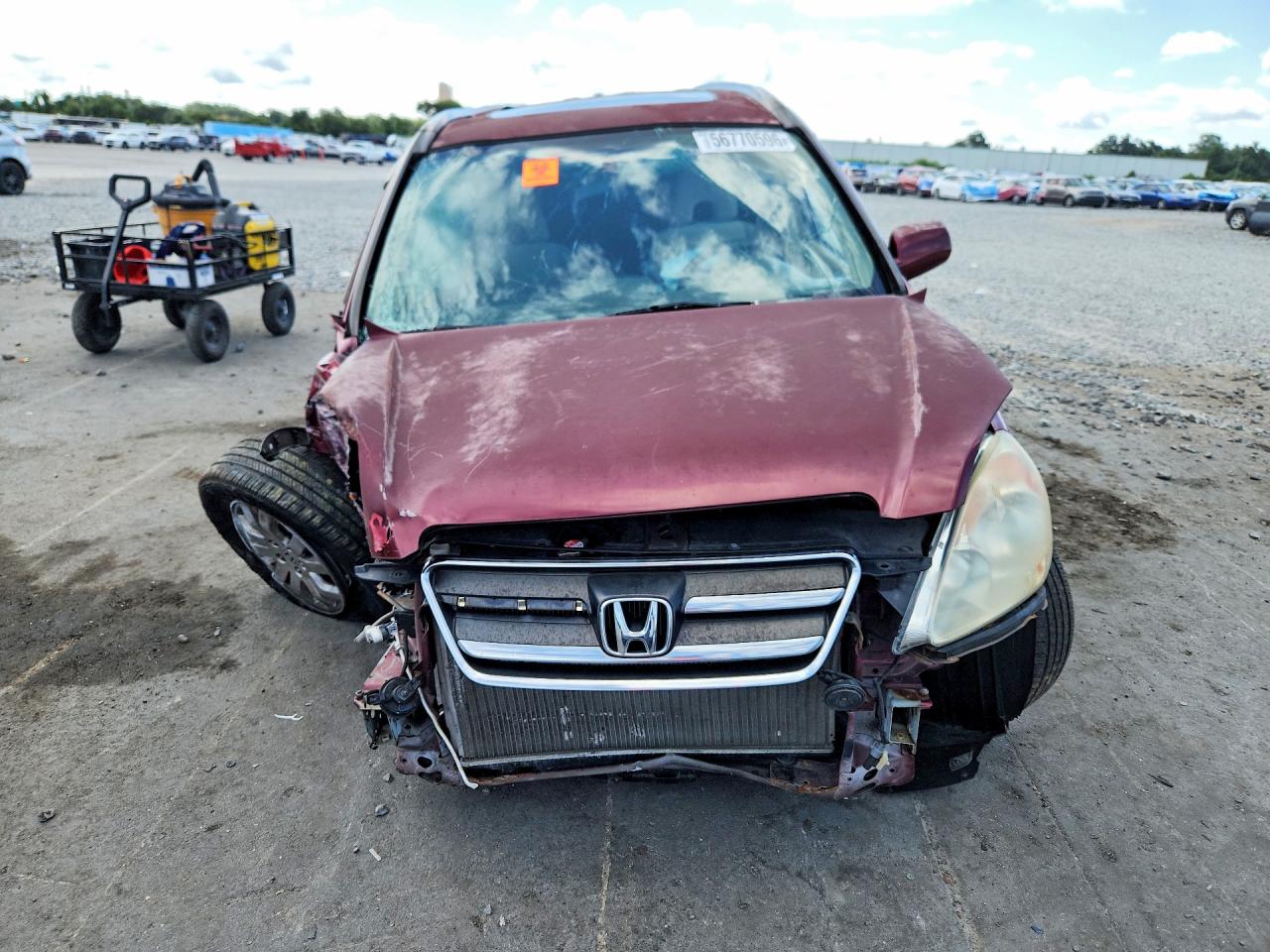 2006 Honda Cr-v Ex Red vin: SHSRD78886U427671