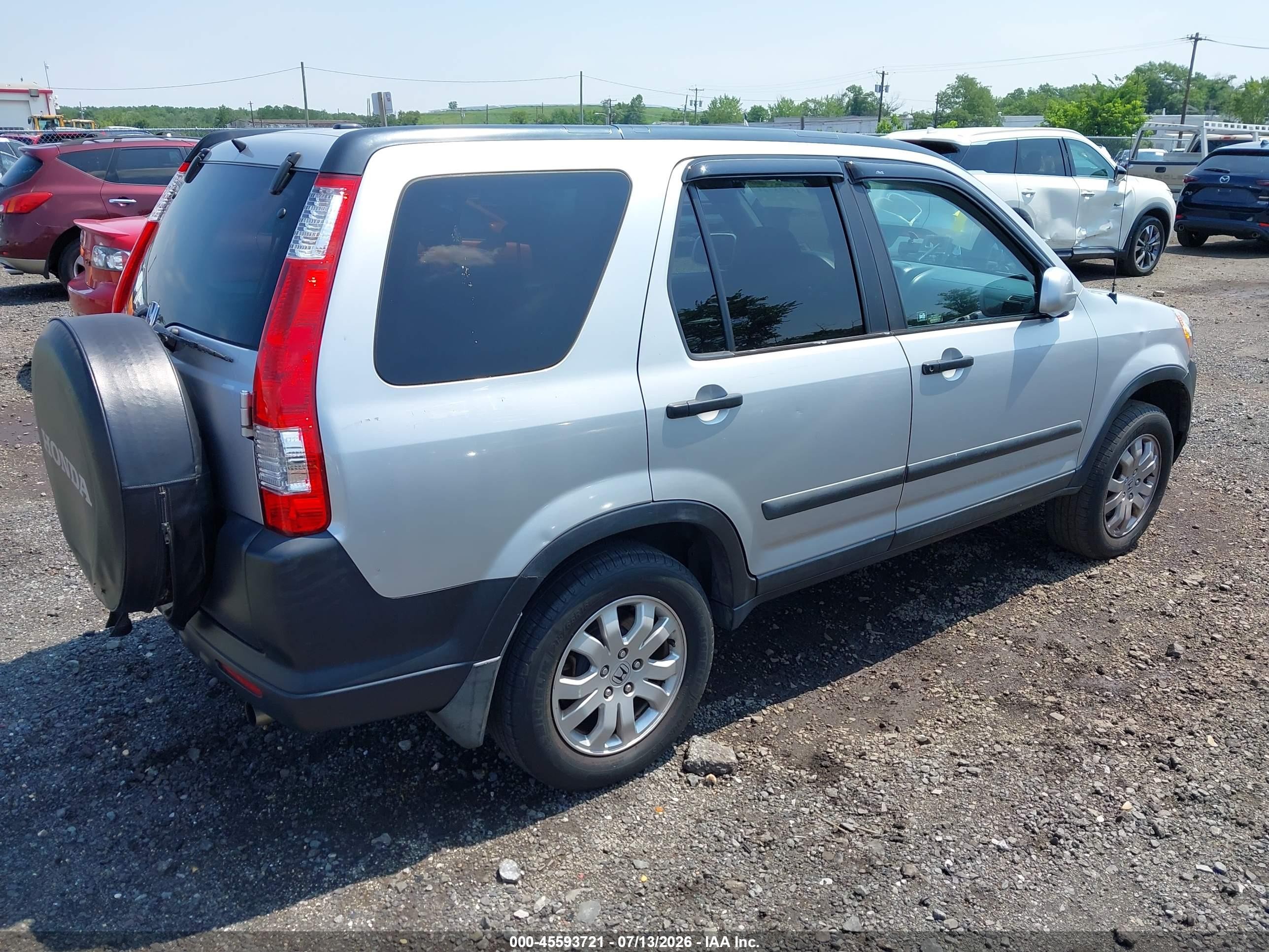2006 Honda Cr-v Ex Серебряный vin: SHSRD78886U438749